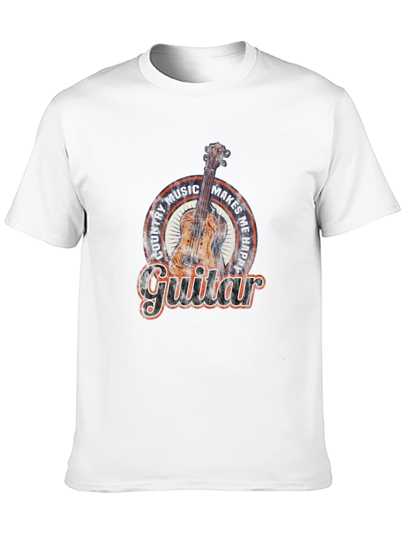 Black Country Music Guitar T-Shirt view 10