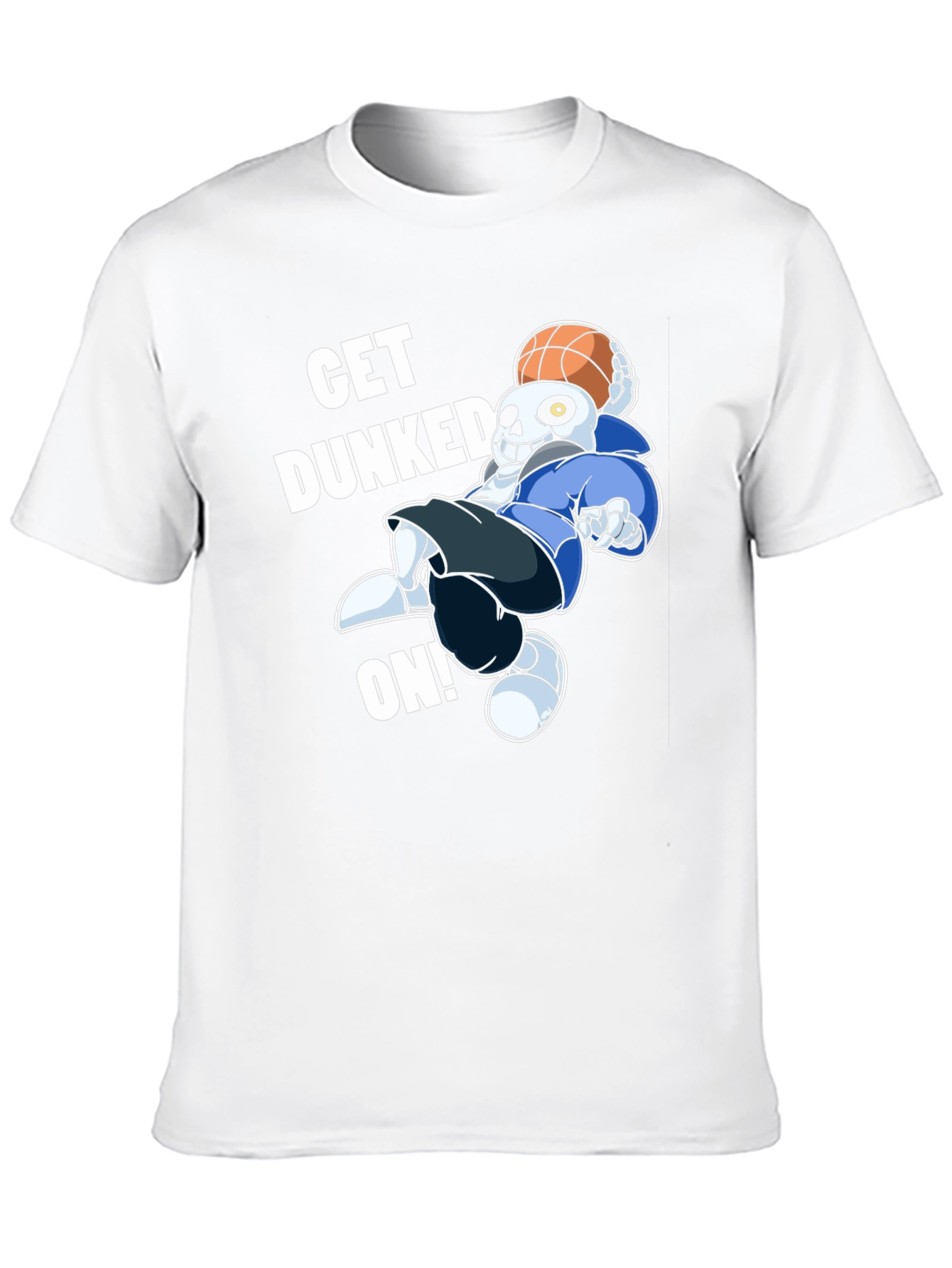 Black Get Dunked On! Novelty Graphic T-Shirt view 10