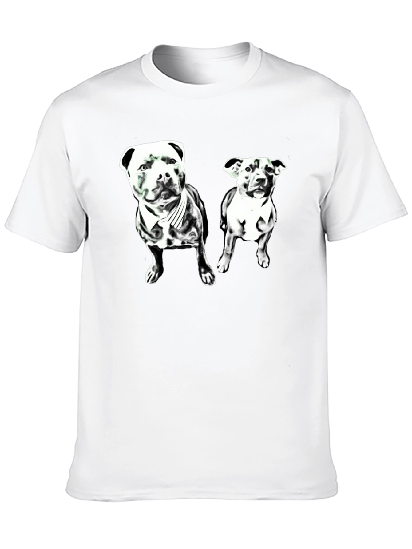 Black Dog Lover T-Shirt - Black Crew Neck with Pitbull Graphic view 10