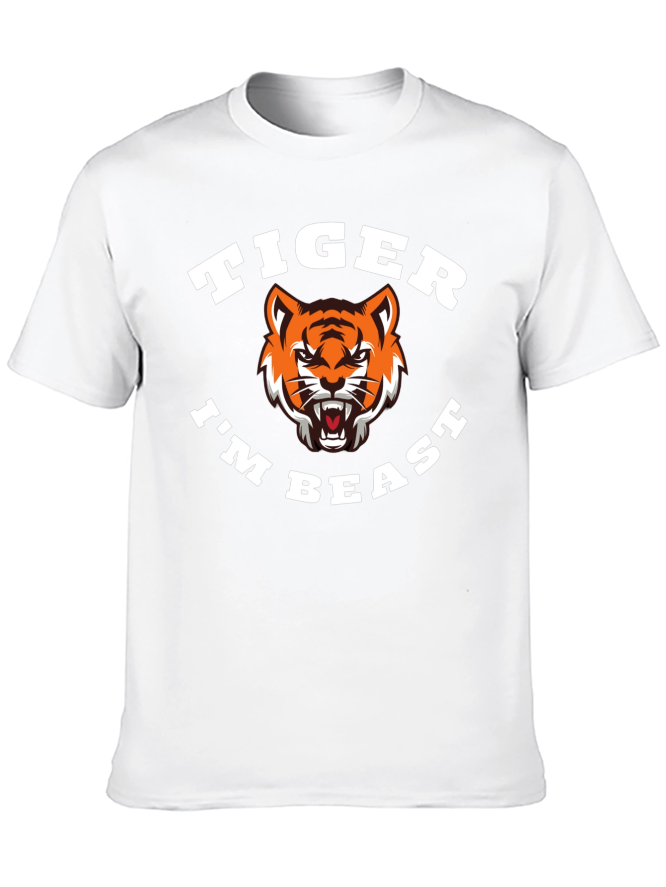 Black Tiger I'm Beast Graphic T-Shirt - Black view 10