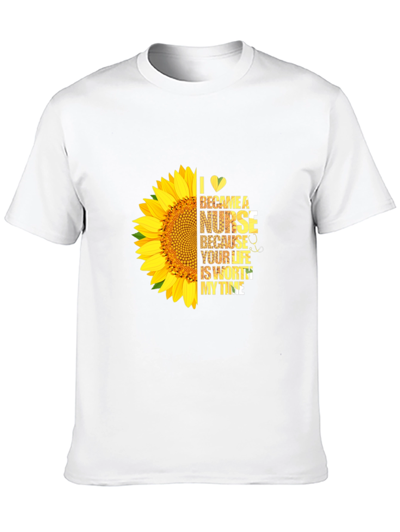 Black Nurse Sunflower Graphic Tee - Black view 10