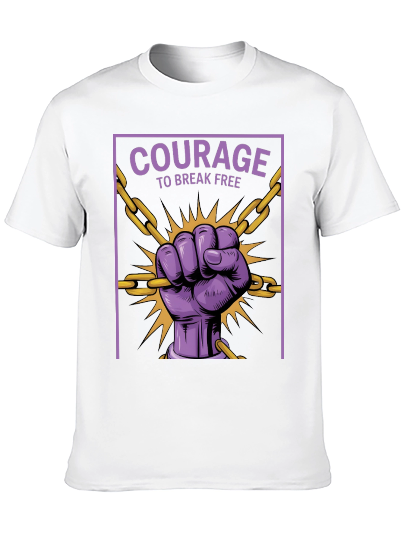 Black Courage to Break Free Graphic T-Shirt view 10