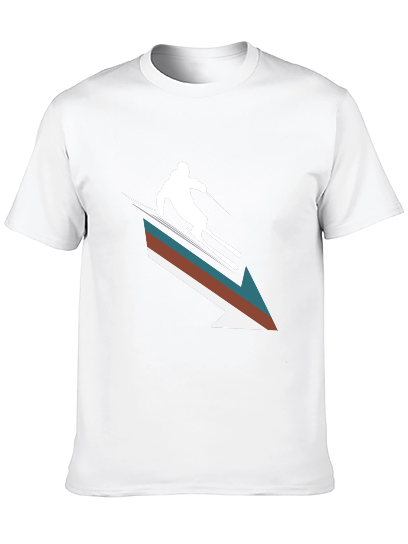 Black Retro Ski Arrow T-Shirt - Stylish Winter Apparel view 10