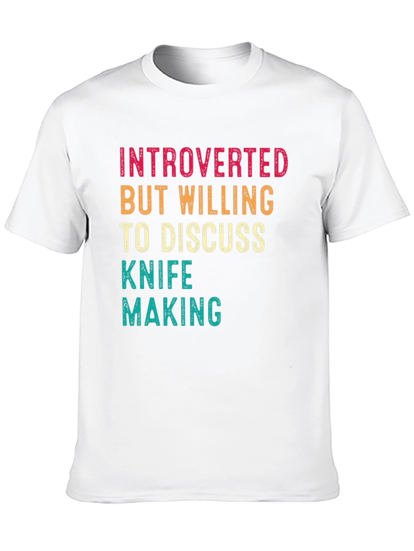 Black Introverted Knife Making Graphic Tee view 10