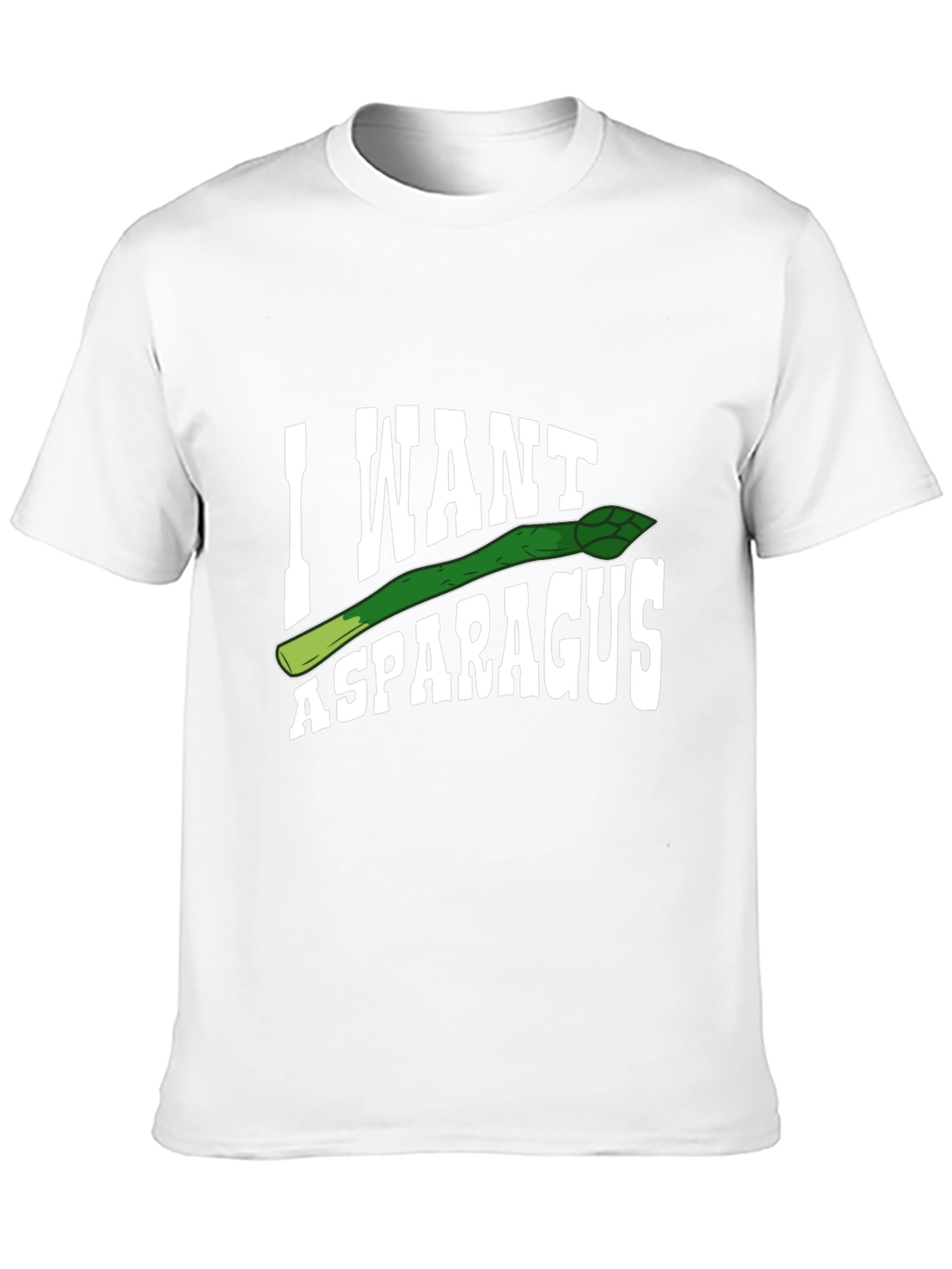 Black I Want Asparagus Graphic T-Shirt view 10