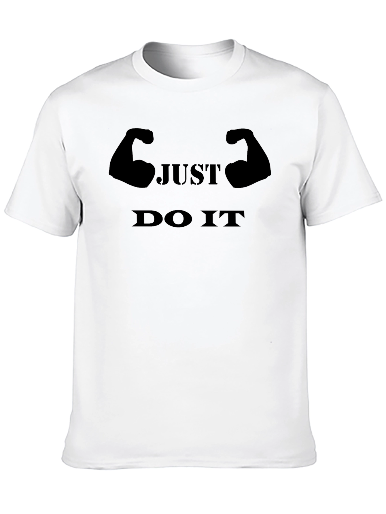 Black Just Do It Black Graphic Tee - Gym Motivation Shirt view 10