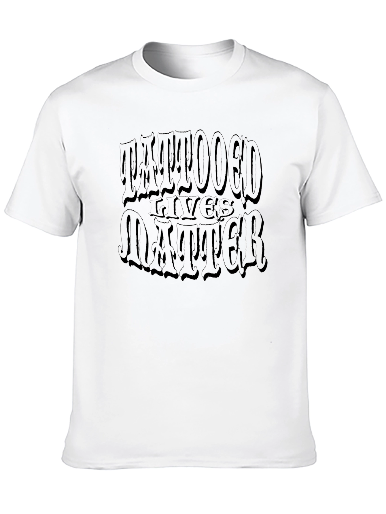 Black Tattooed Lives Matter Graphic Tee view 10