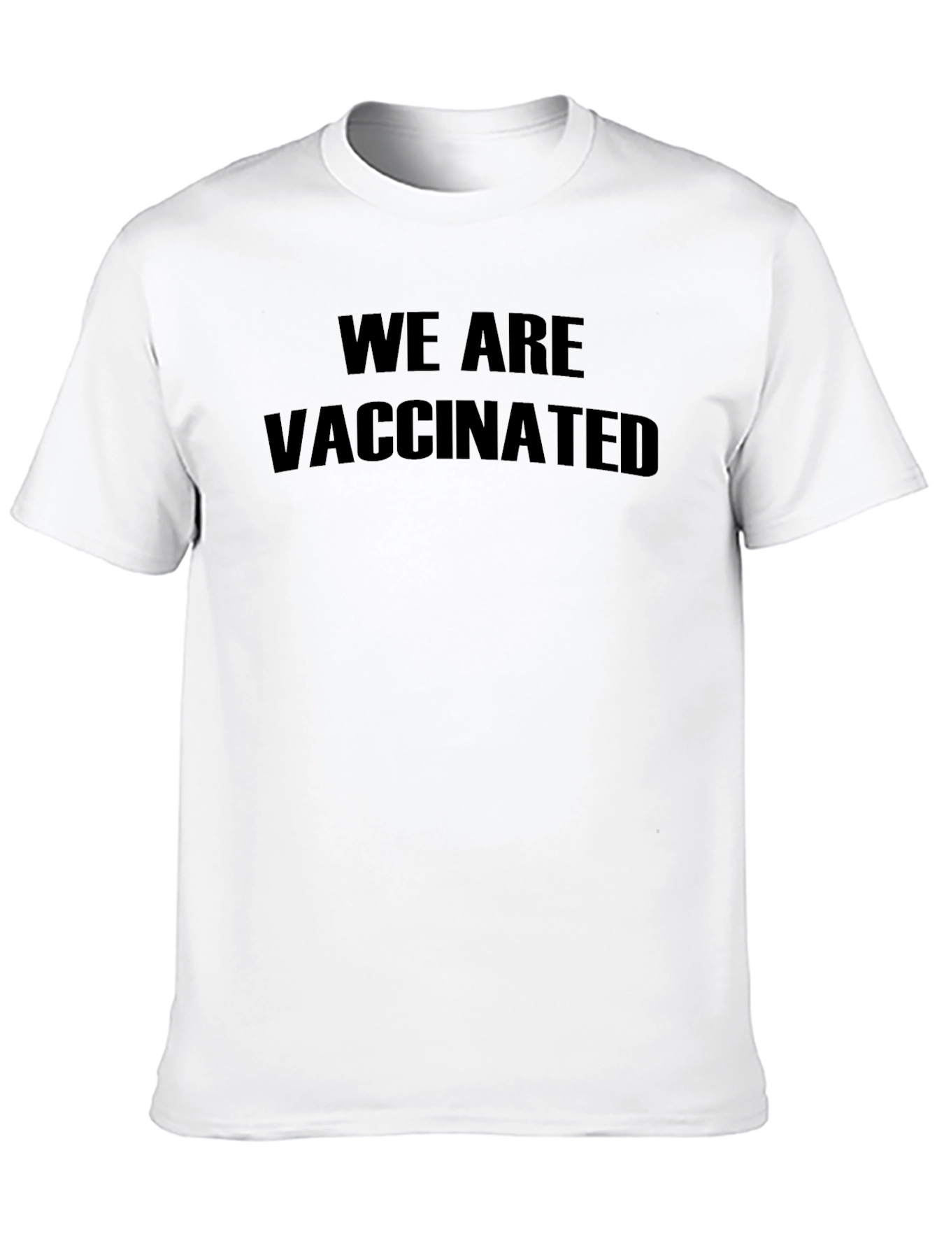 Black We Are Vaccinated Black T-Shirt view 10
