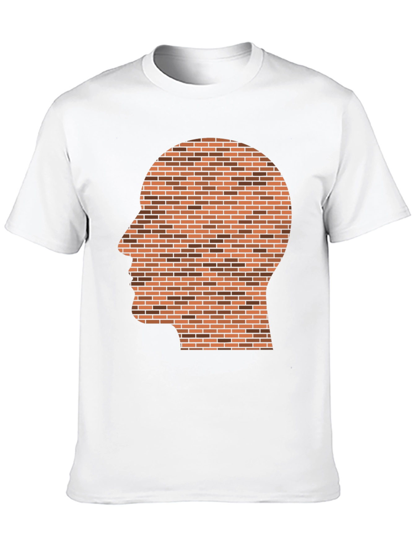 Black Brick Head Graphic T-Shirt - Unique Novelty Design view 10