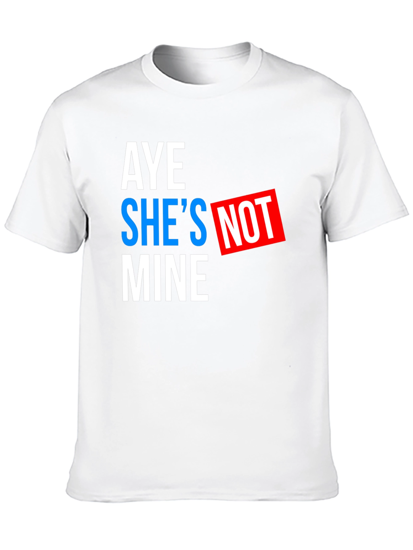Black Aye She's Not Mine Graphic Tee - Black Cotton T-Shirt view 10