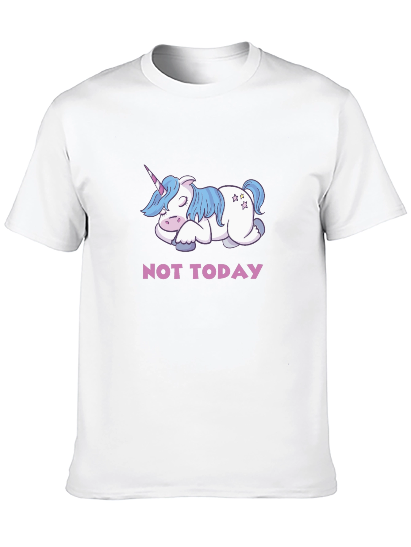 Black Not Today Unicorn T-Shirt - Cute & Funny Tee view 10