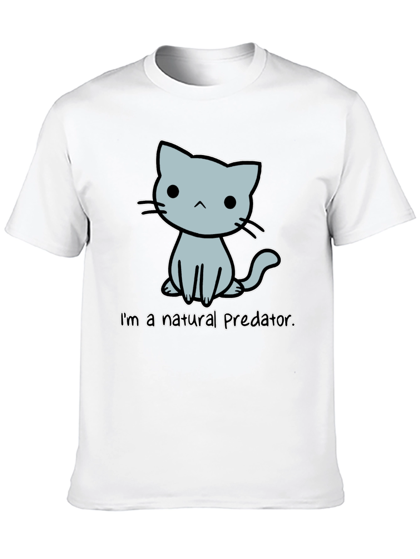 Black Natural Predator Cat Graphic Tee - Unisex Cotton T-Shirt view 10