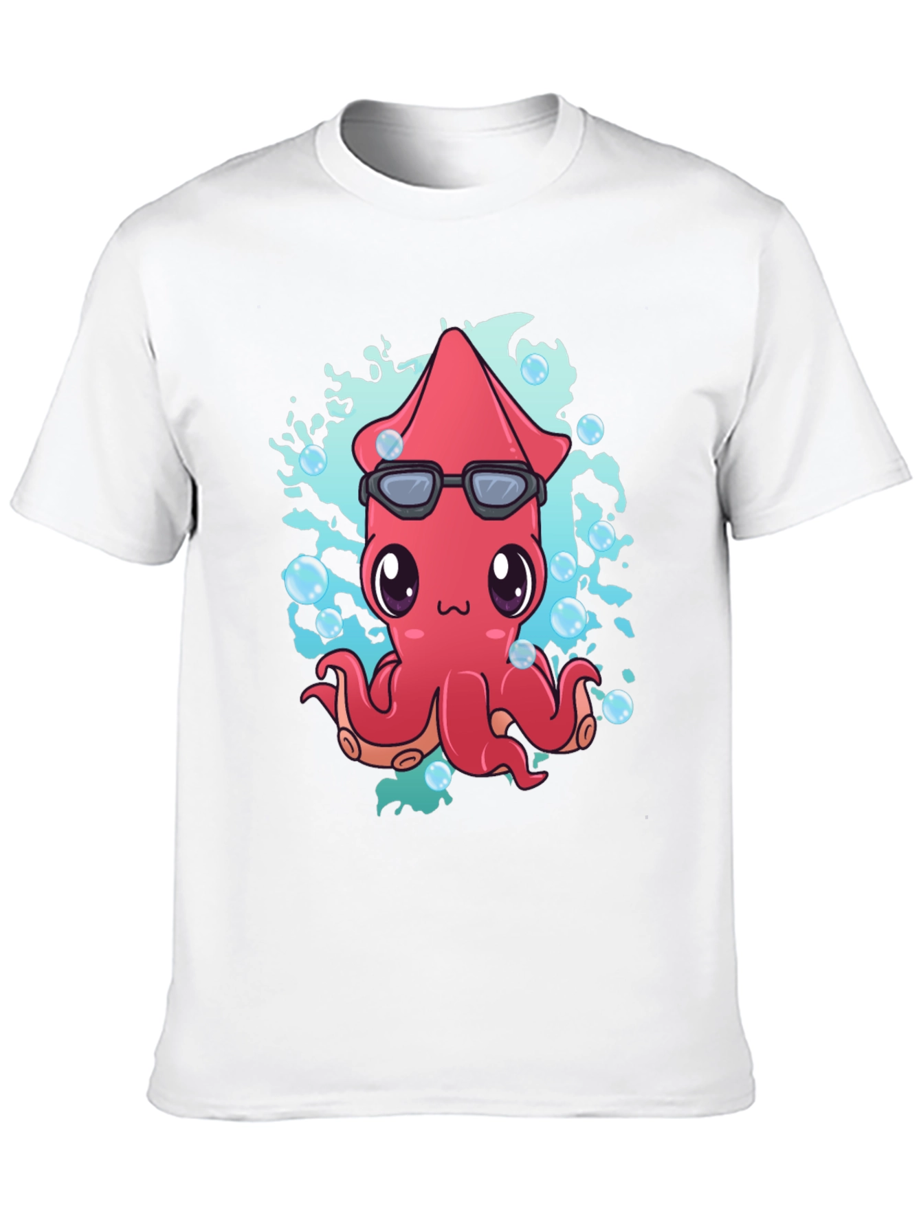 Black Cool Squid Graphic T-Shirt view 10