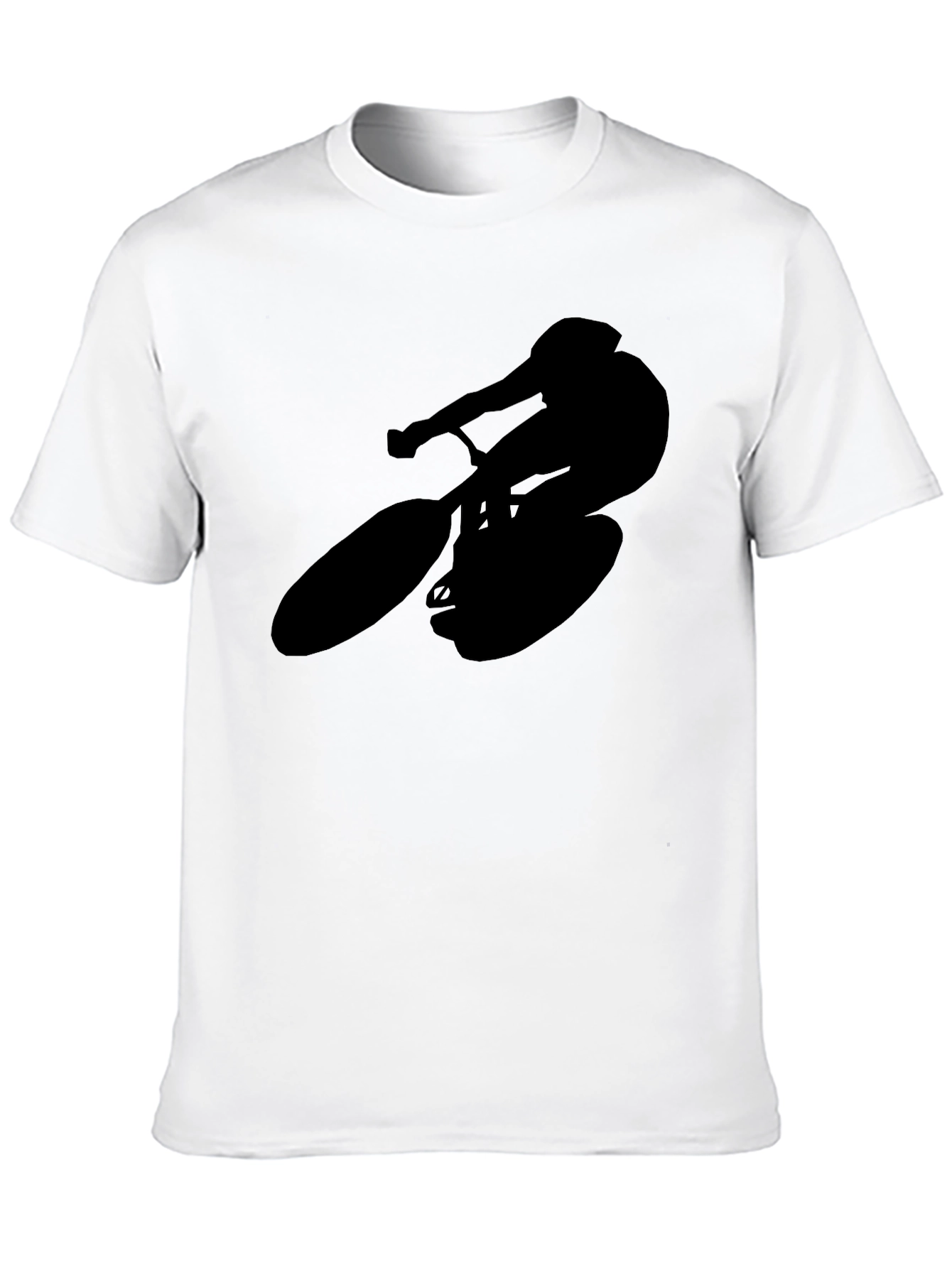 Black Silhouette Cyclist T-Shirt - Black view 10