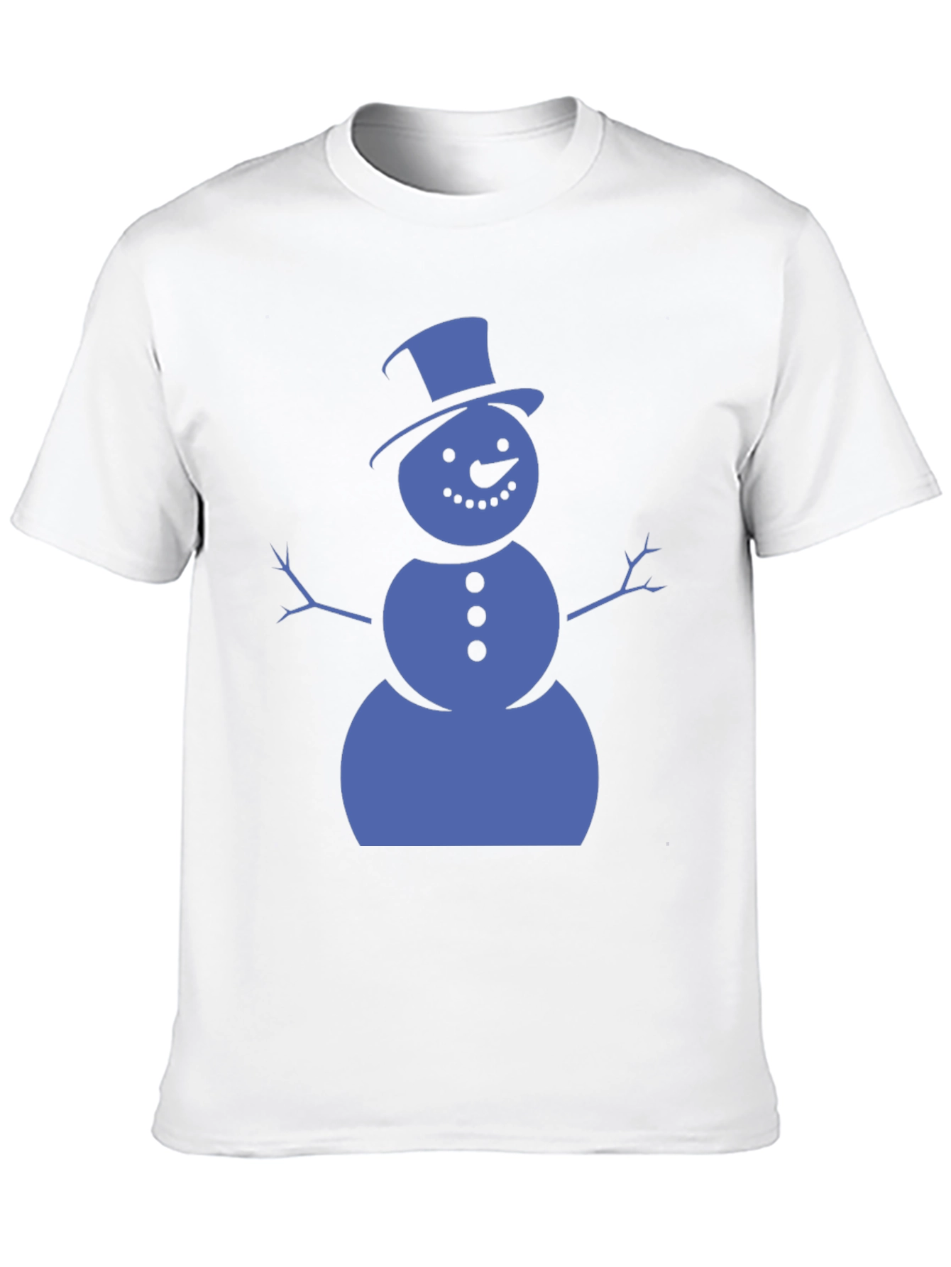Black Snowman Graphic Tee - Black Cotton Shirt view 10