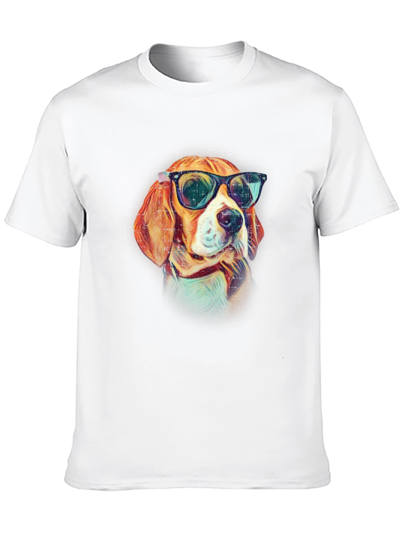 Black Cool Dog T-Shirt - Beagle with Sunglasses view 10