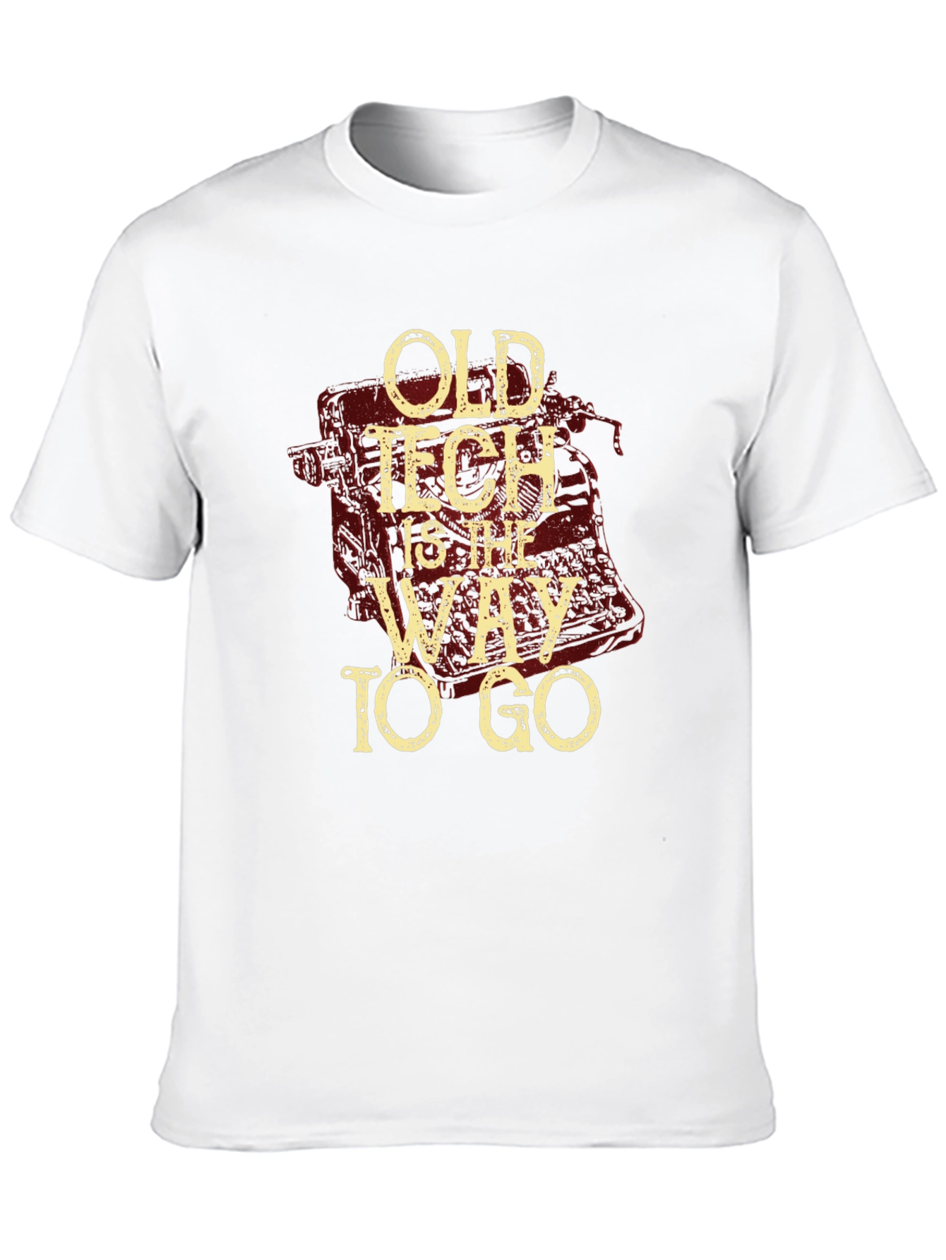 Black Old Tech is the Way to Go Graphic T-Shirt view 10