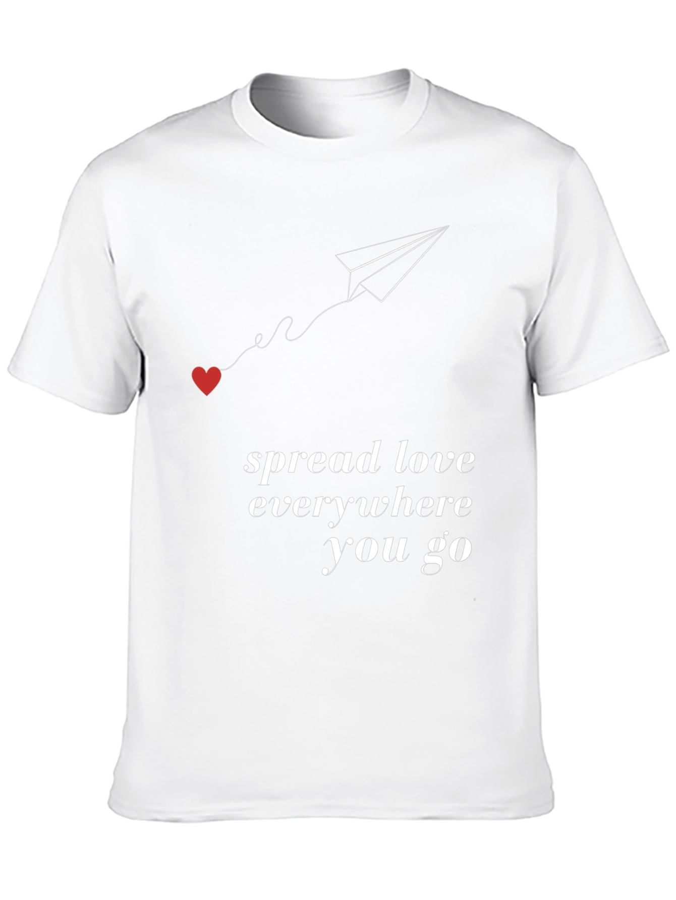 Black Spread Love Tee - Airplane Heart Graphic view 10