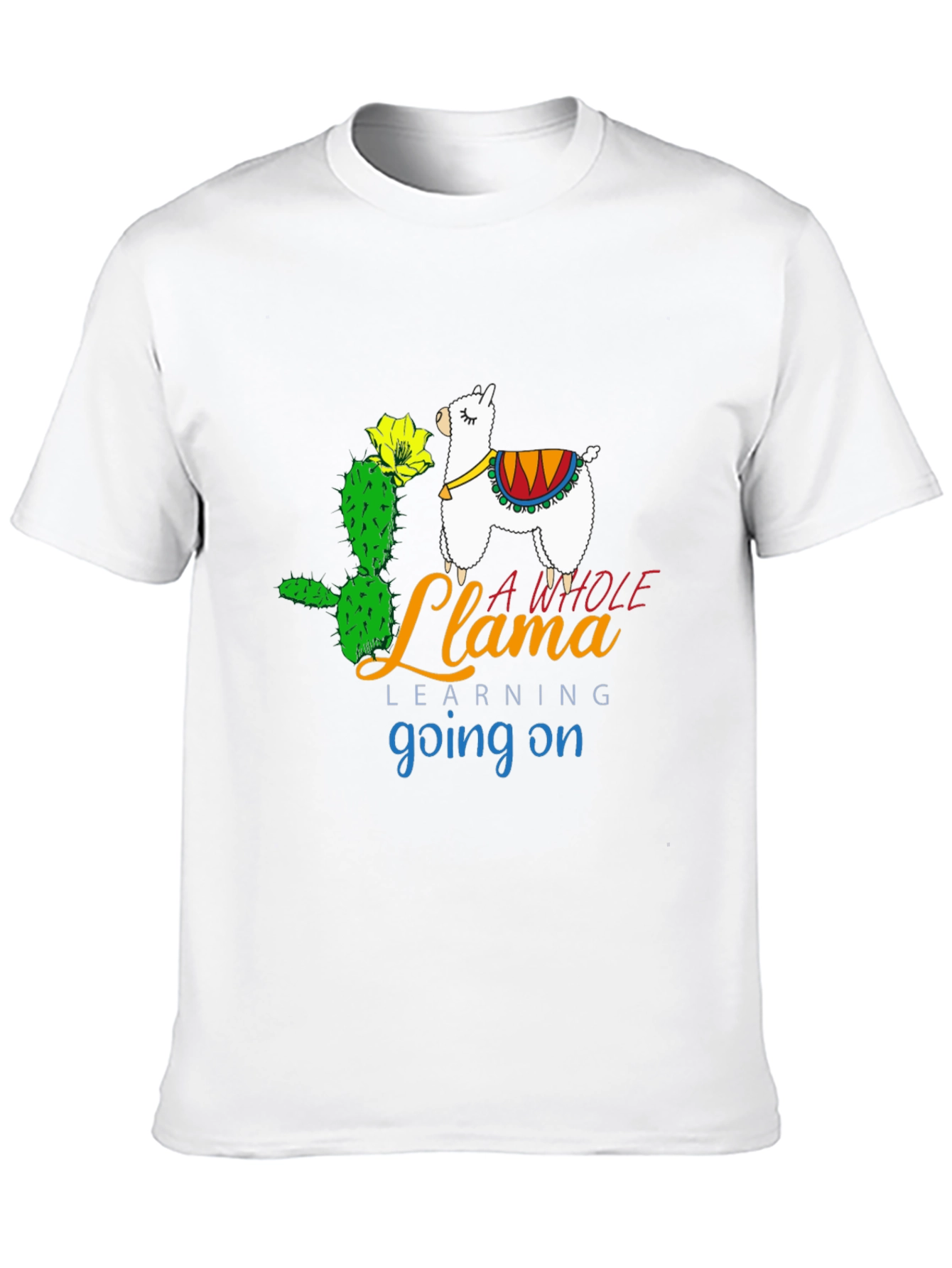 Black Llama Learning Black T-Shirt view 10