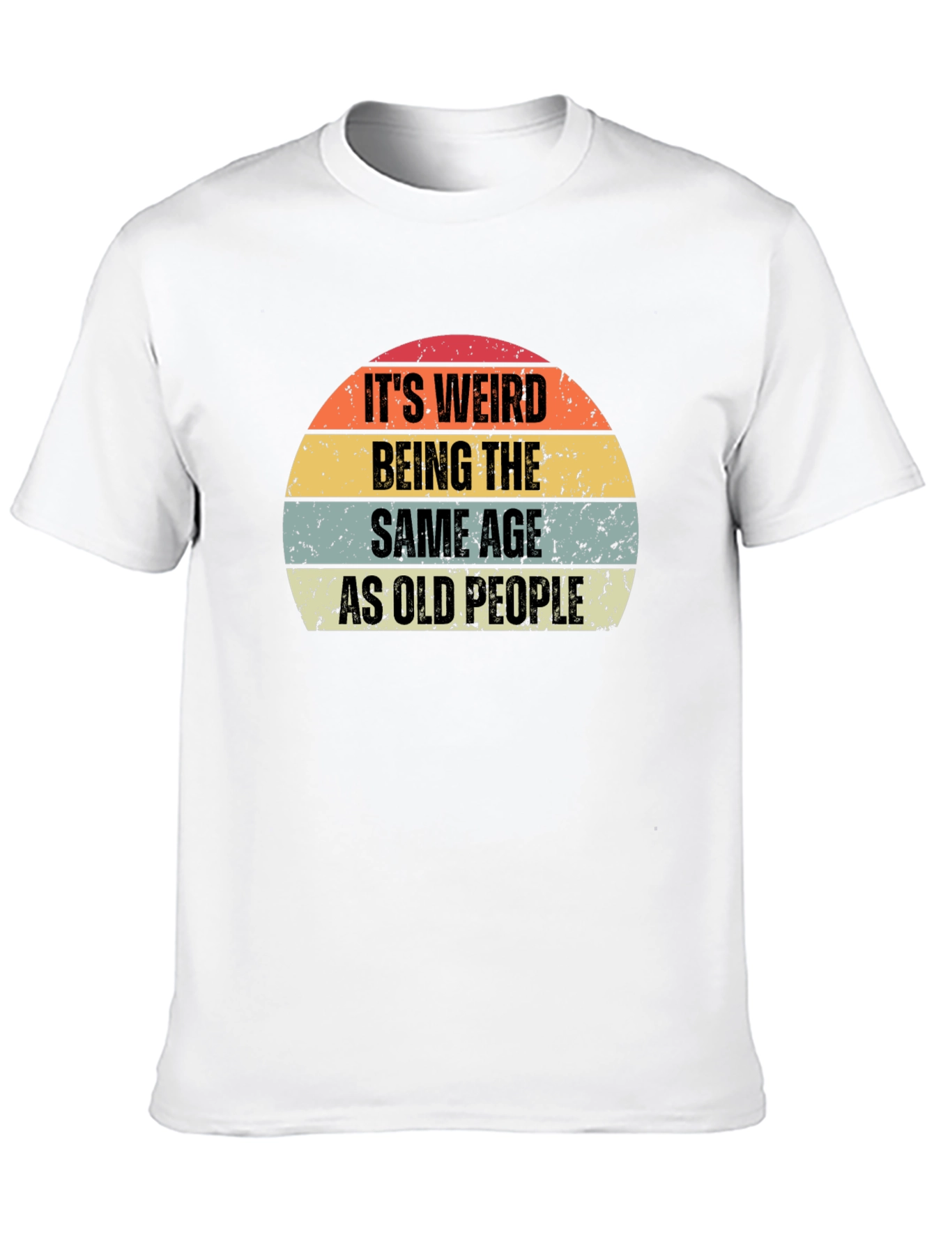 Black Retro "Same Age as Old People" Graphic Tee view 10