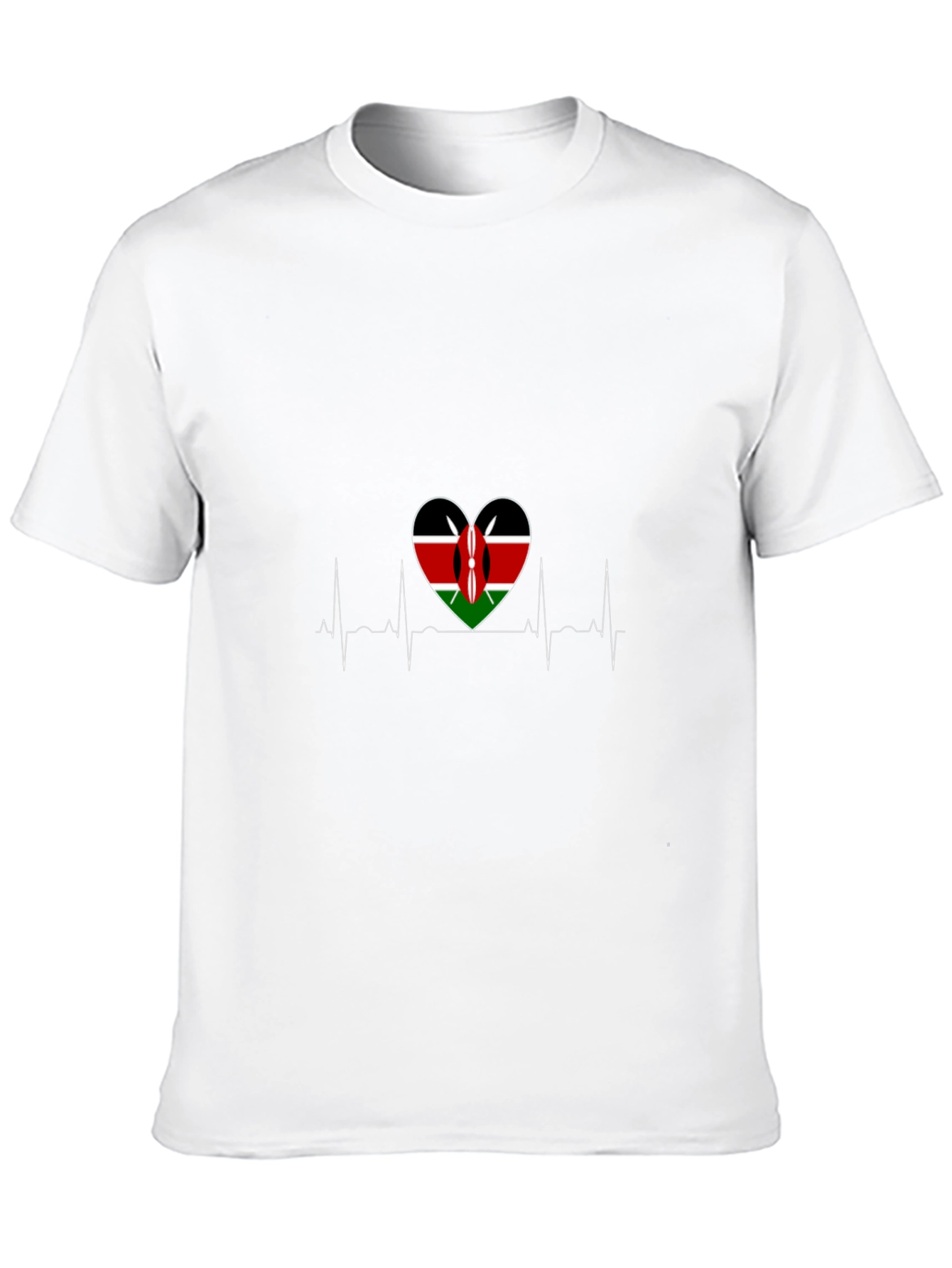 Kenya Flag Heartbeat T-Shirt - 10