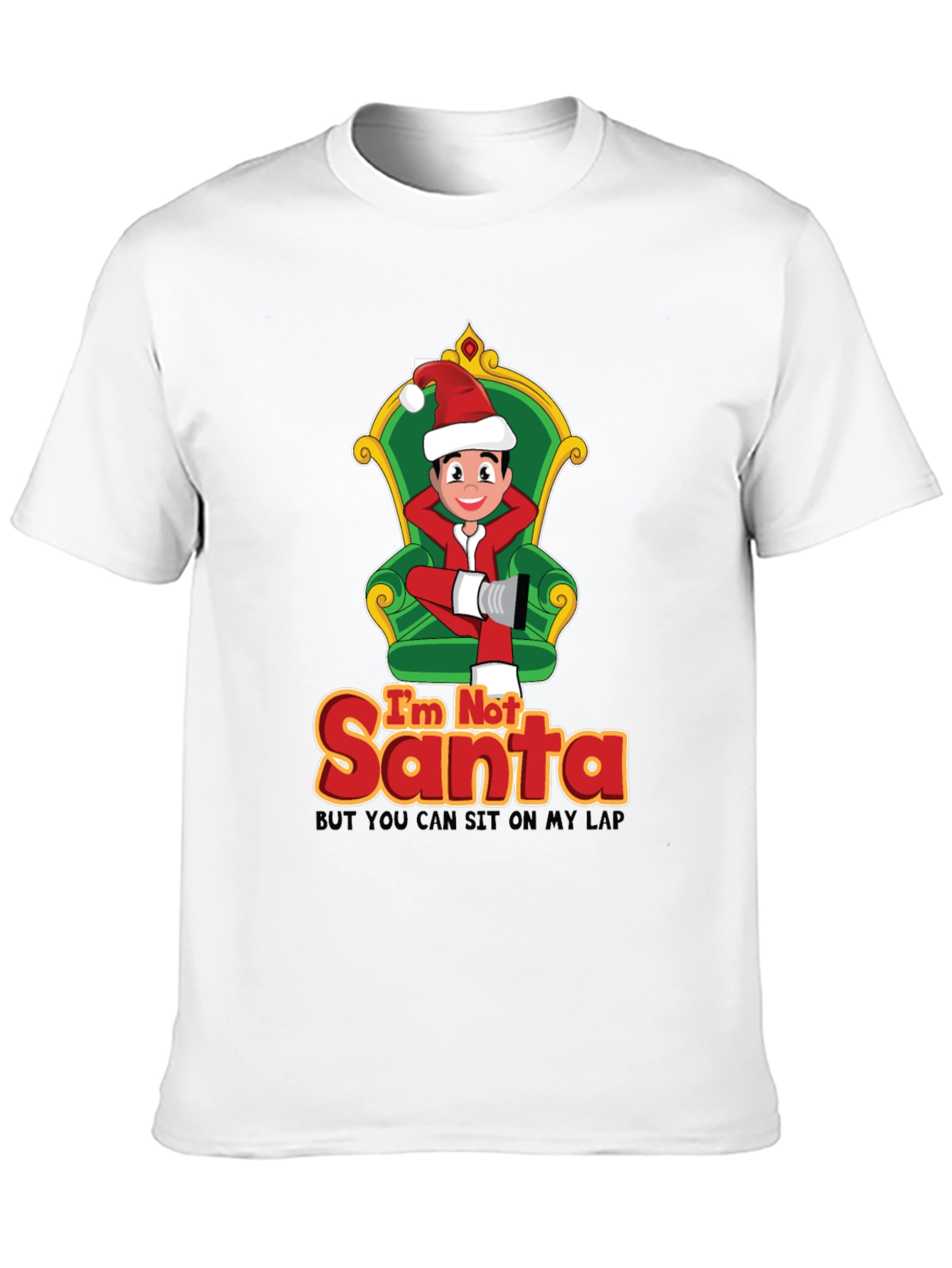Black Funny Christmas T-Shirt: I'm Not Santa view 10