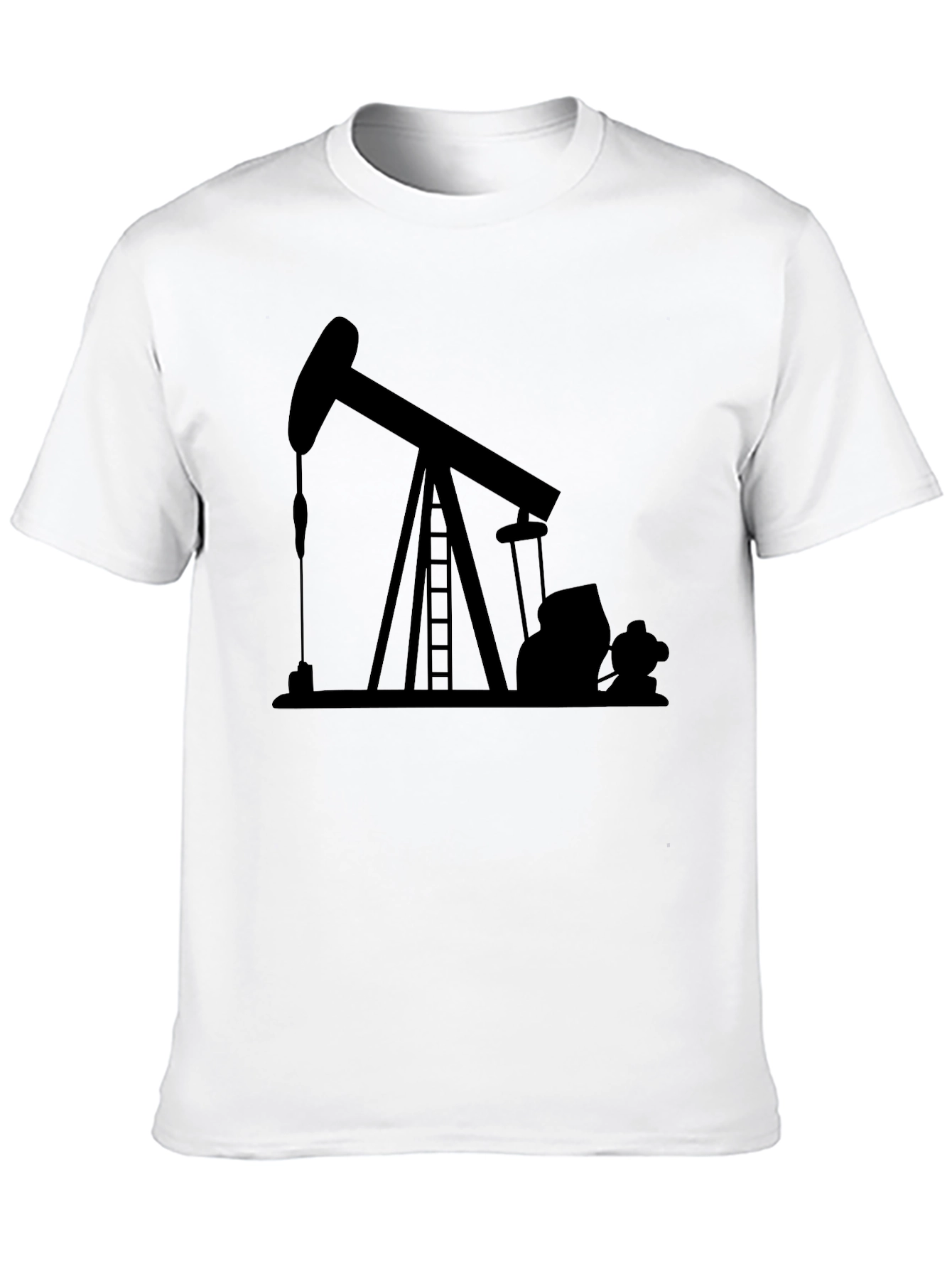 Black Oil Derrick Graphic T-Shirt - Black view 10