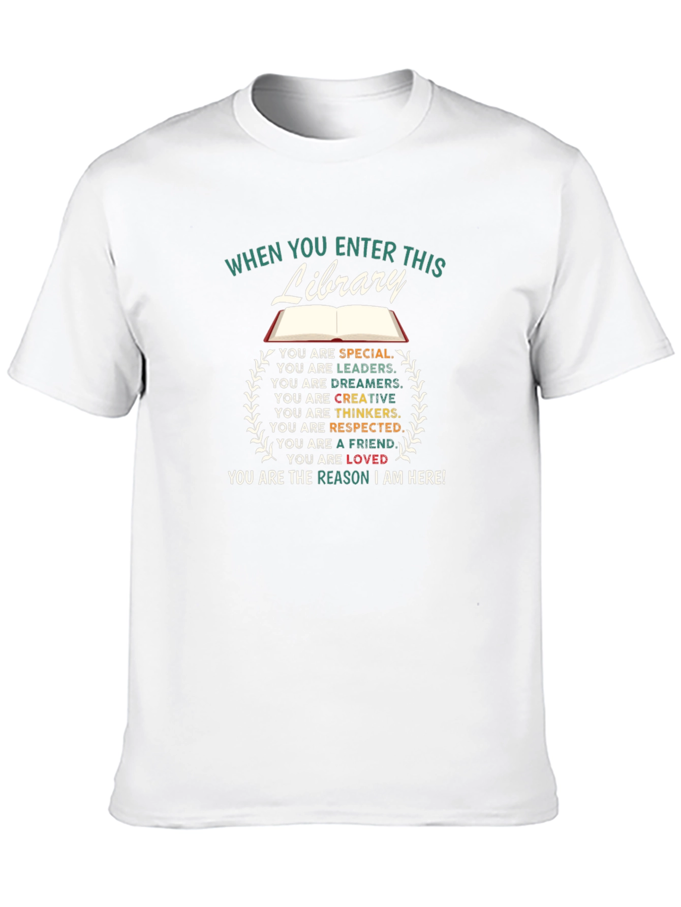 Black Library Enthusiast T-Shirt: Special, Loved, Respected view 10