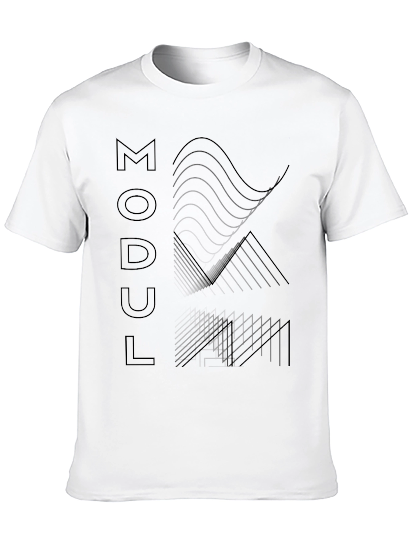 Black Minimalist MODUL Black Graphic Tee view 10