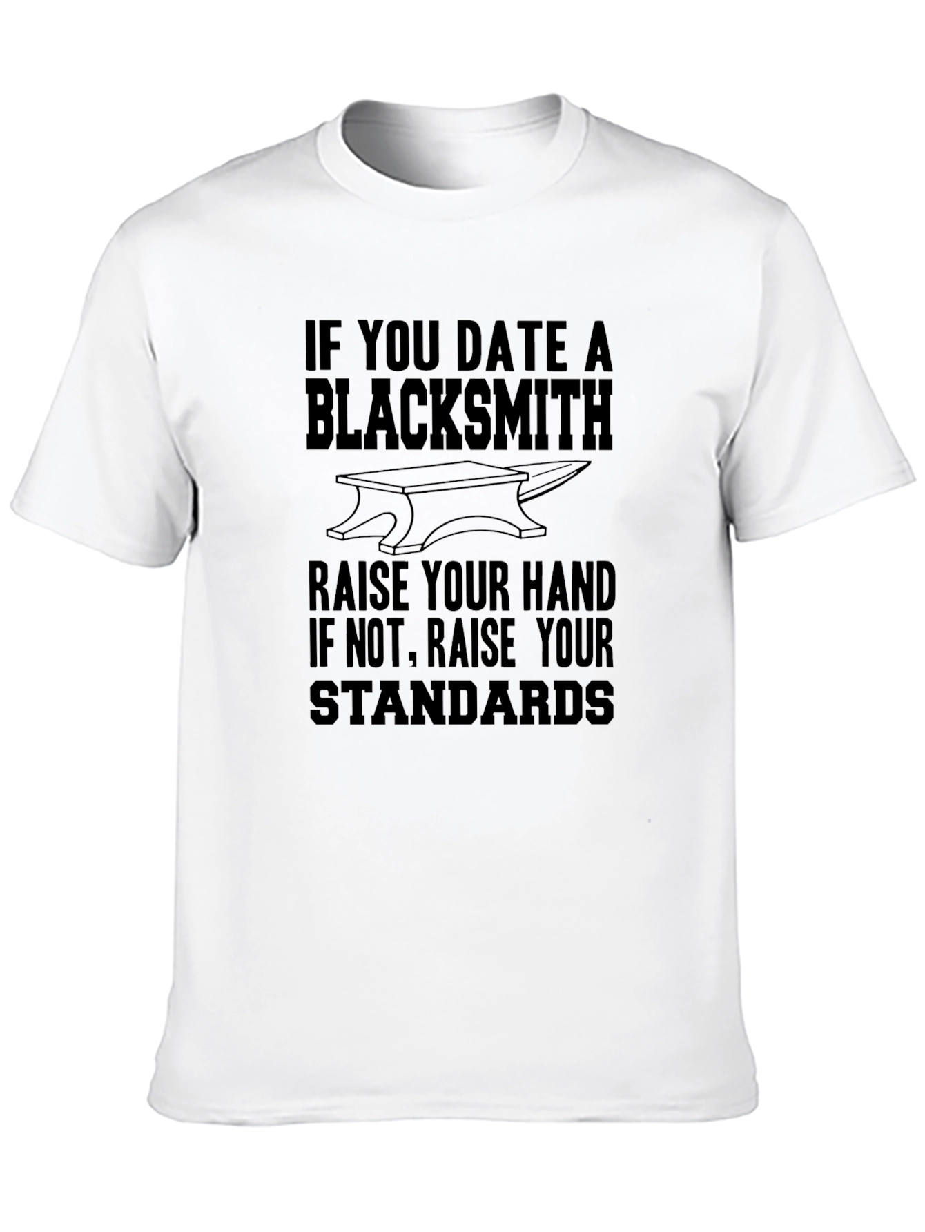 Black Blacksmith Dating T-Shirt - Funny Black Tee view 10