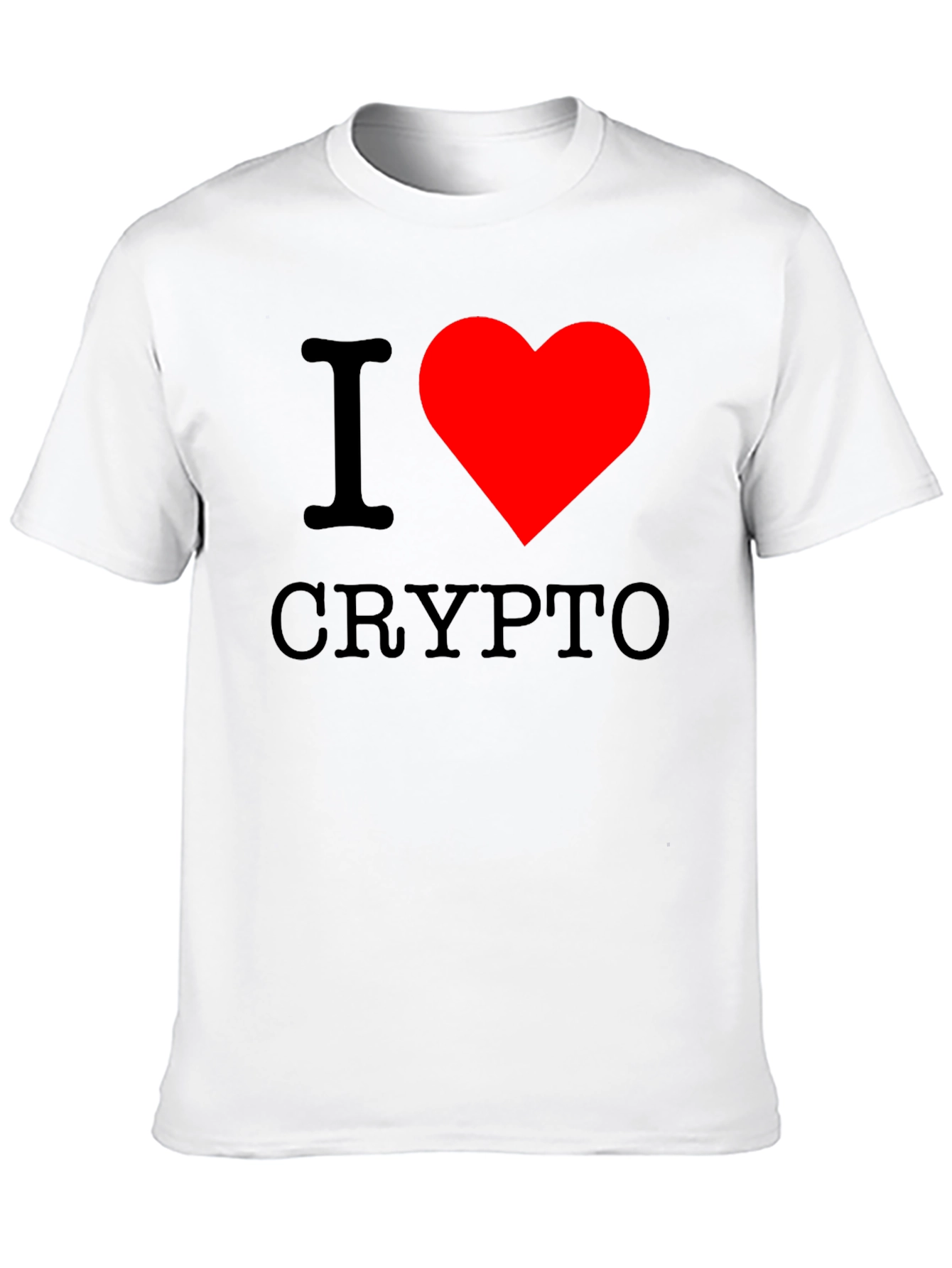 Black I Love Crypto Graphic T-Shirt view 10