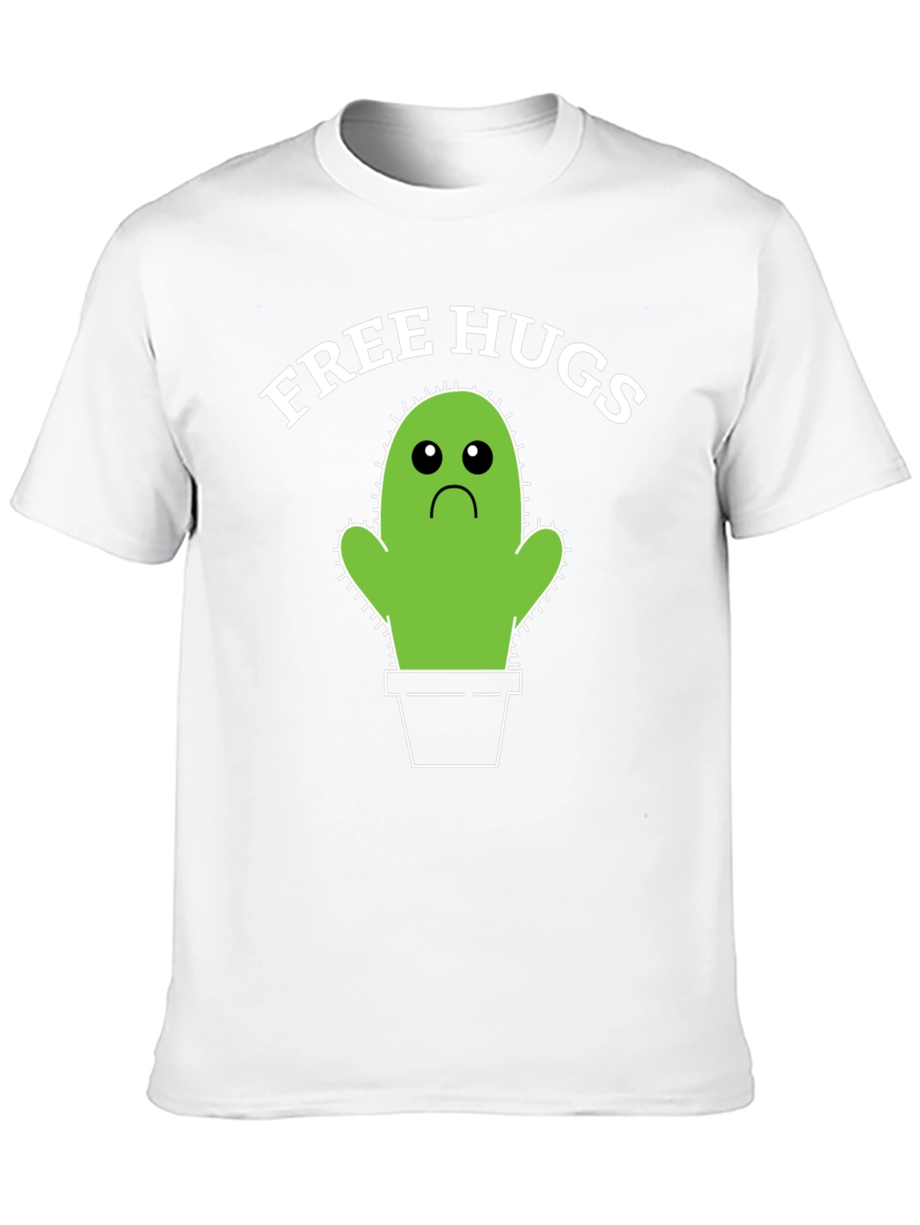 Black Free Hugs Cactus T-Shirt view 10