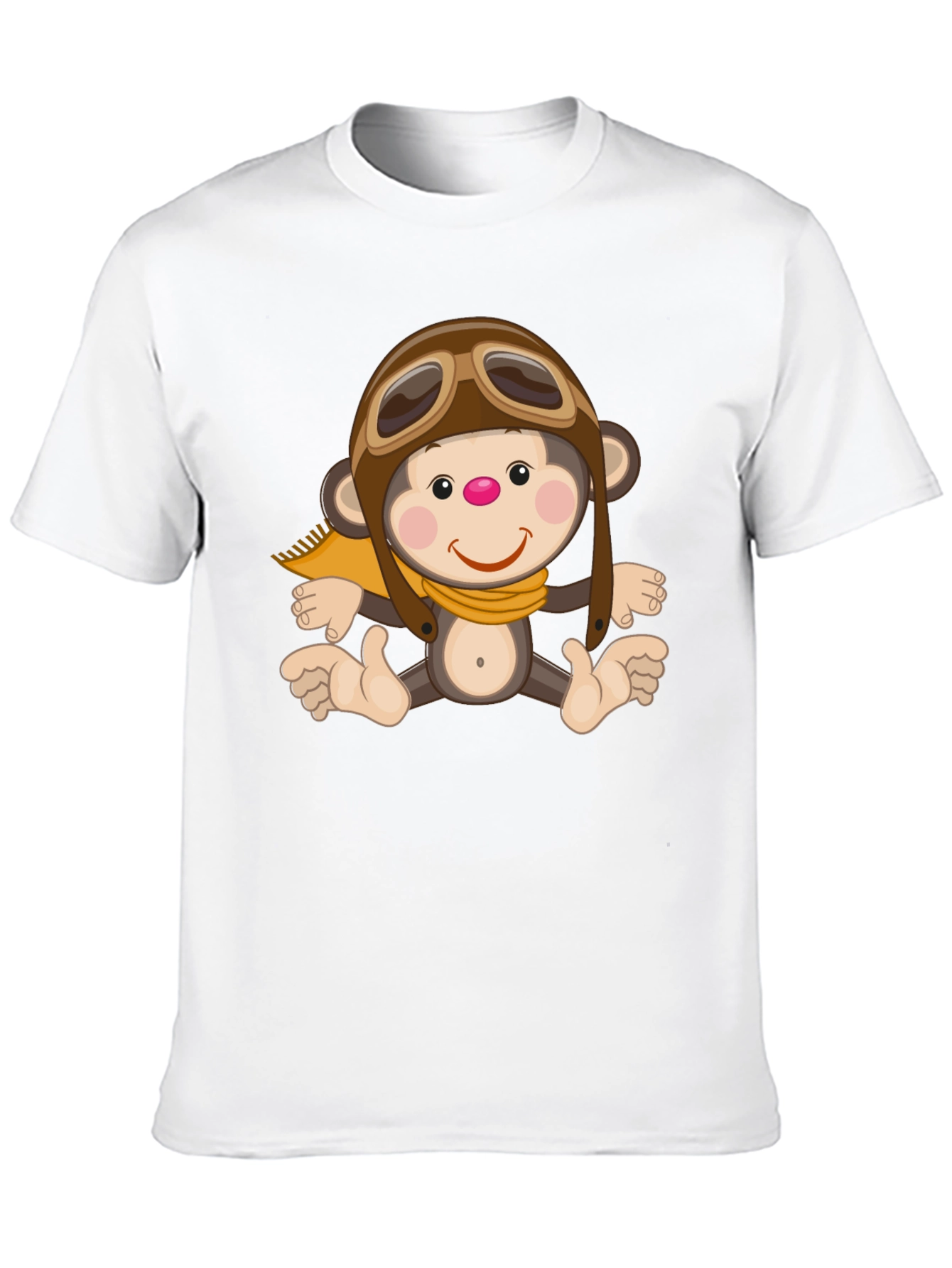Black Monkey Pilot Graphic T-Shirt, Novelty Print Tee view 10