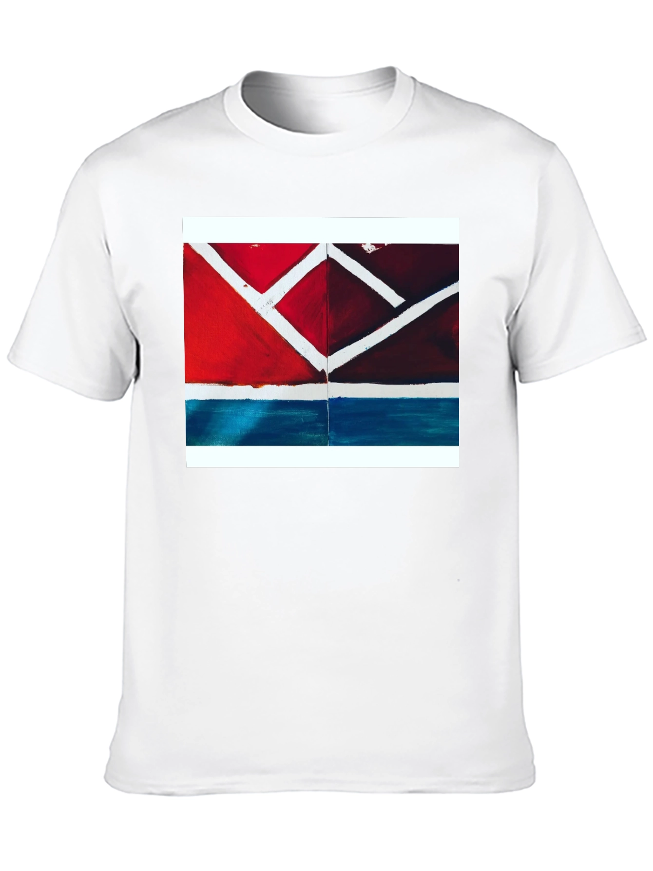 Black Abstract Geometric T-Shirt - Modern Art Tee view 10