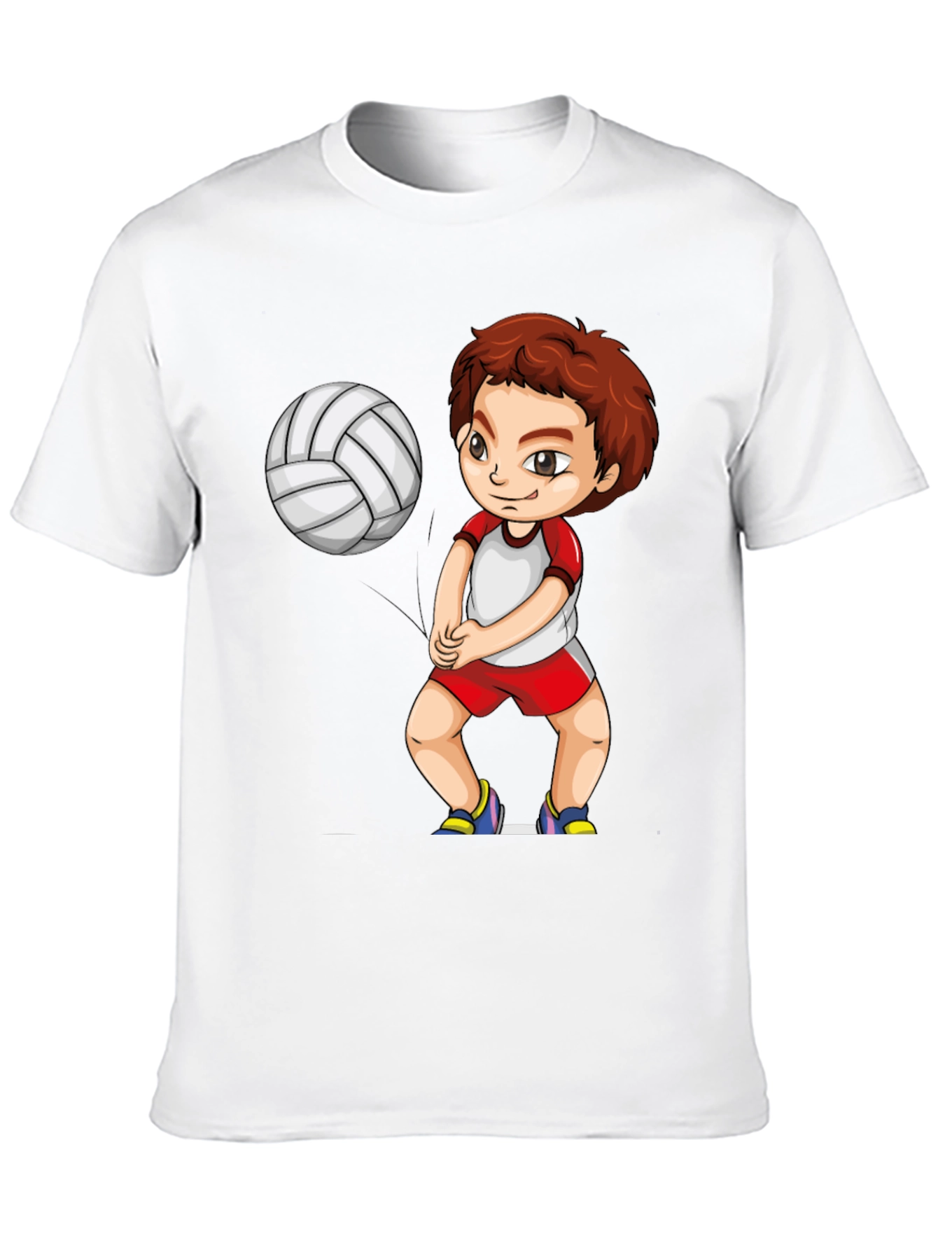 Black Volleyball Boy Graphic Black T-Shirt view 10