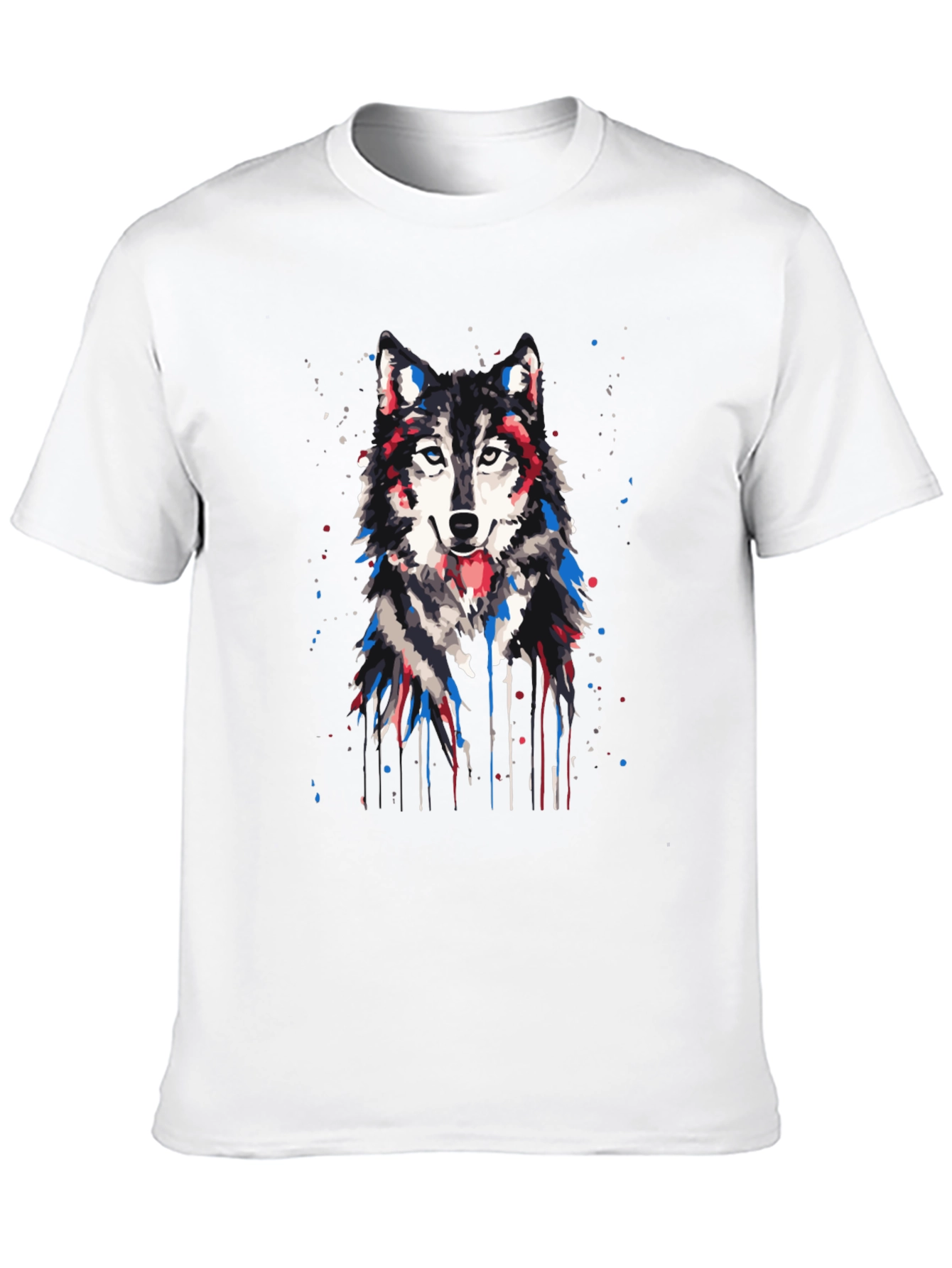 Black Wolf Graphic Print T-Shirt view 10