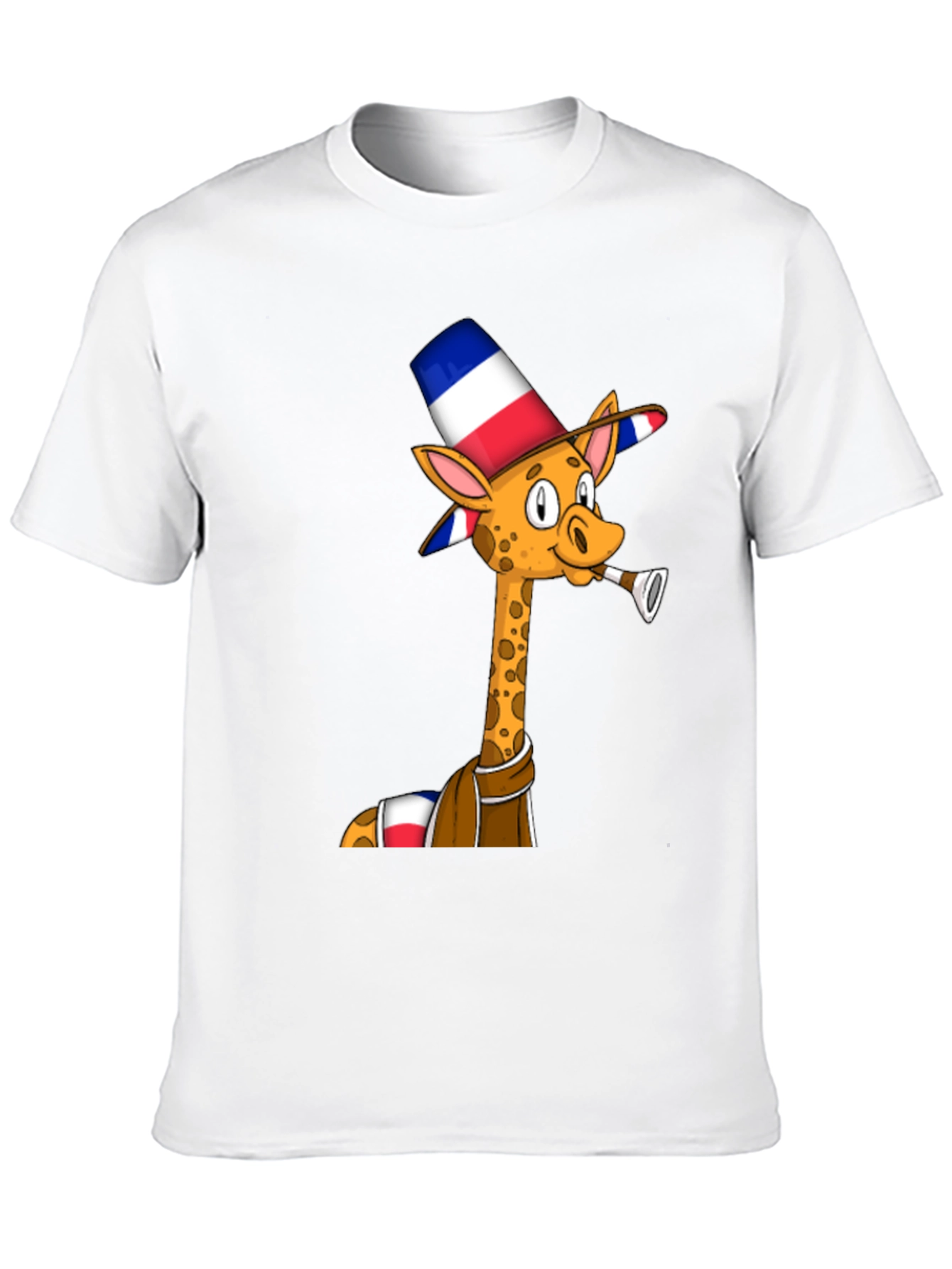 Black Giraffe in Hat T-Shirt - Unique Graphic Tee view 10