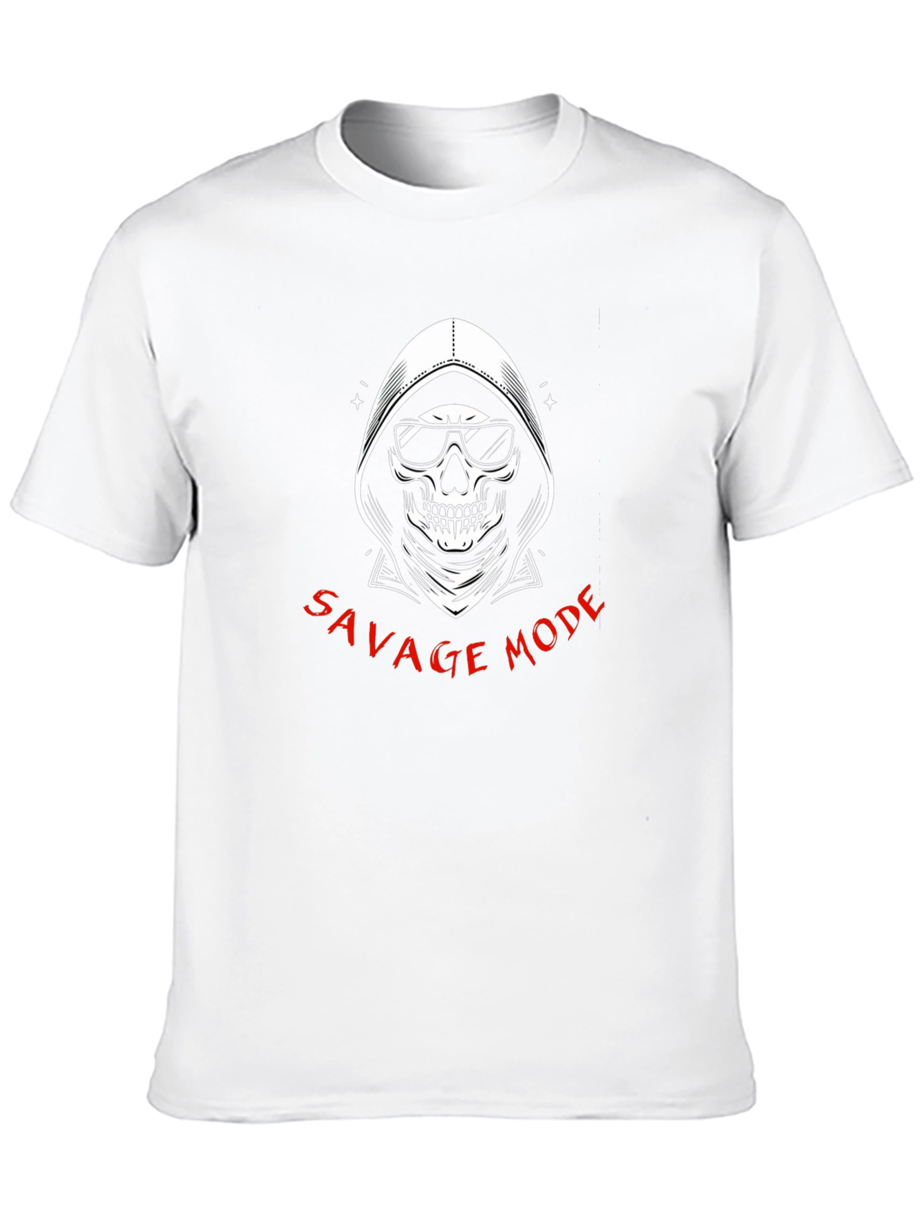 Black Savage Mode Skull Graphic Tee - Edgy Fashion view 10