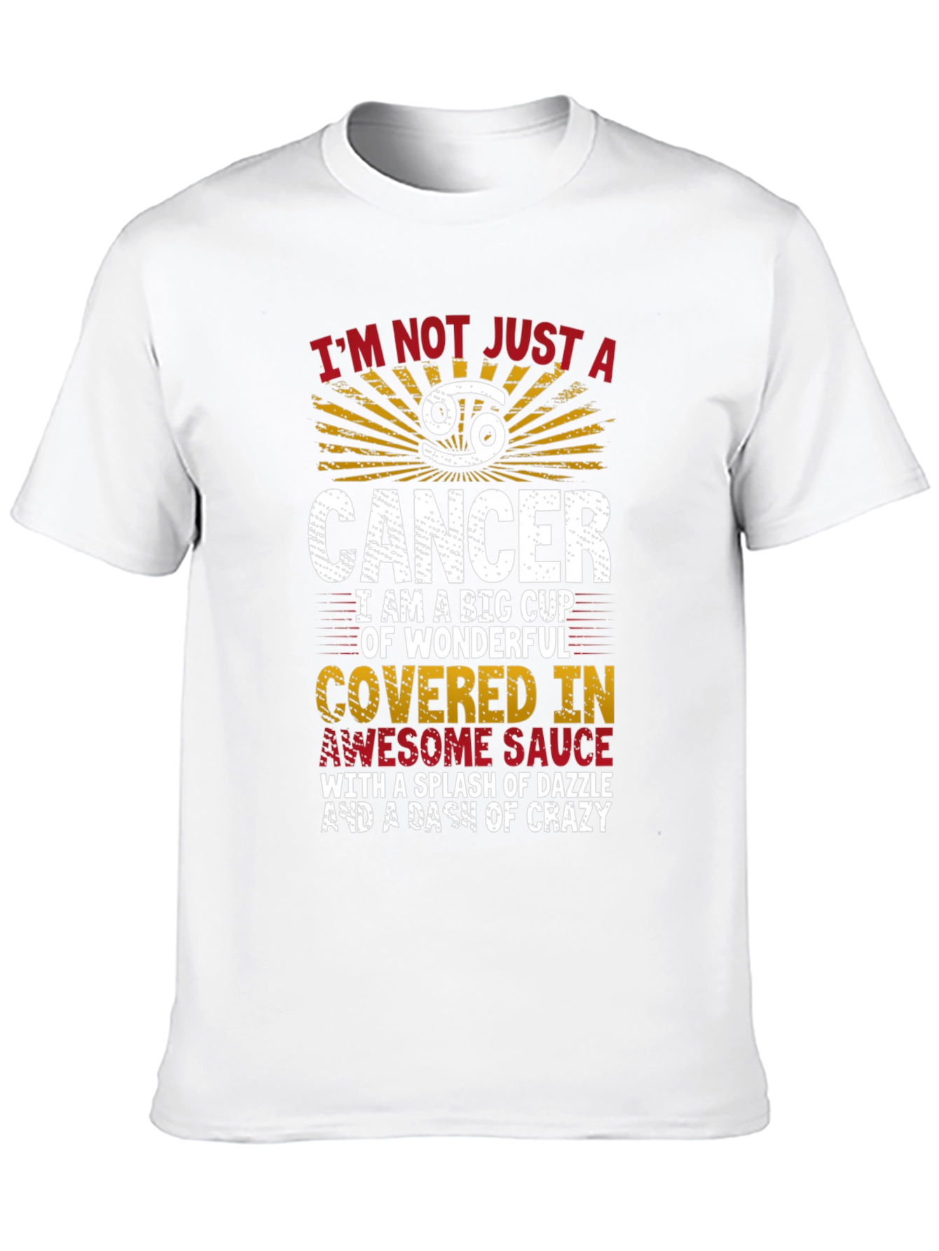 Black Cancer Zodiac Sign T-Shirt: Awesome & Crazy Edition view 10