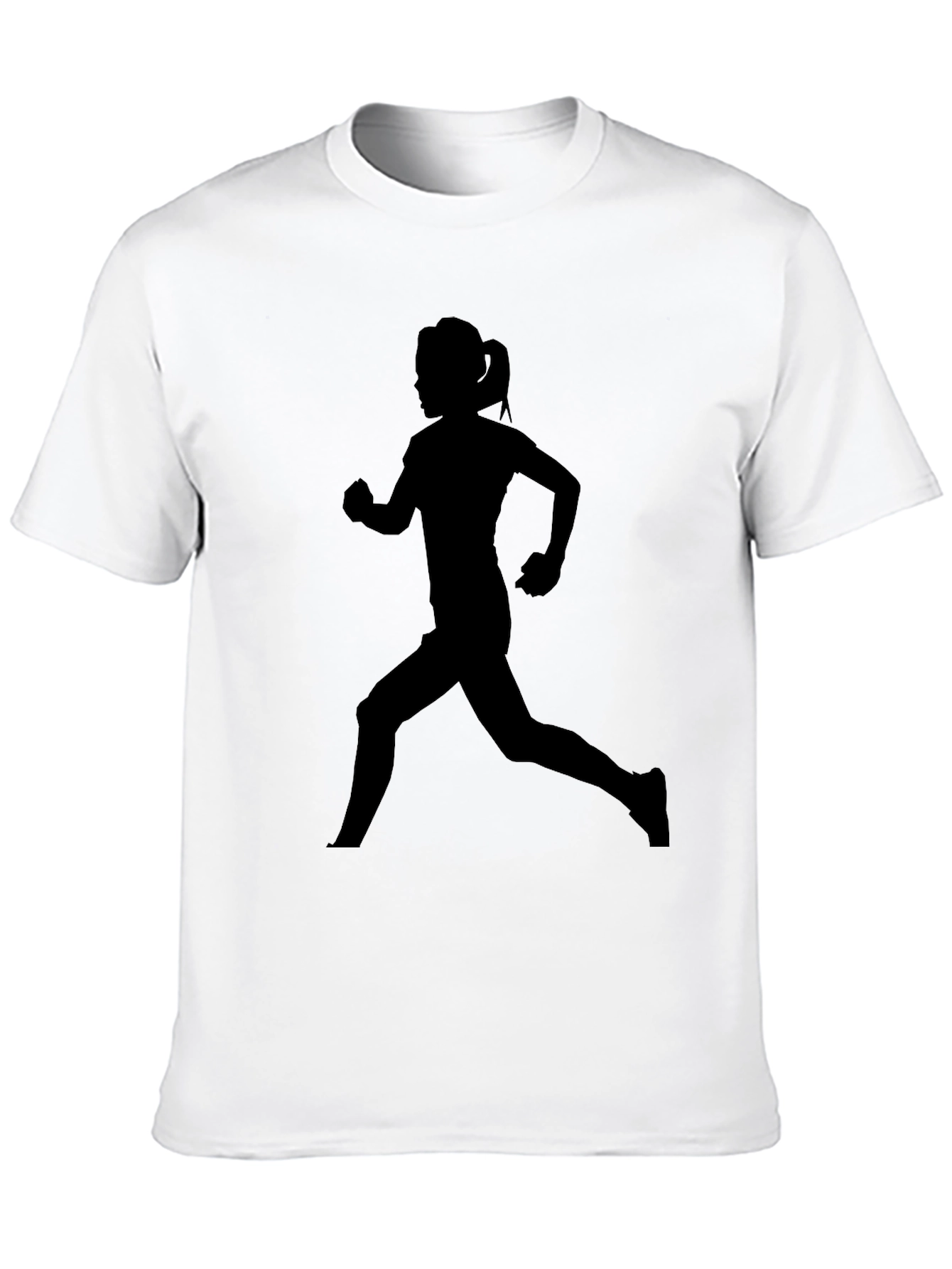 Black Runner Silhouette Tee - Black Graphic T-Shirt view 10