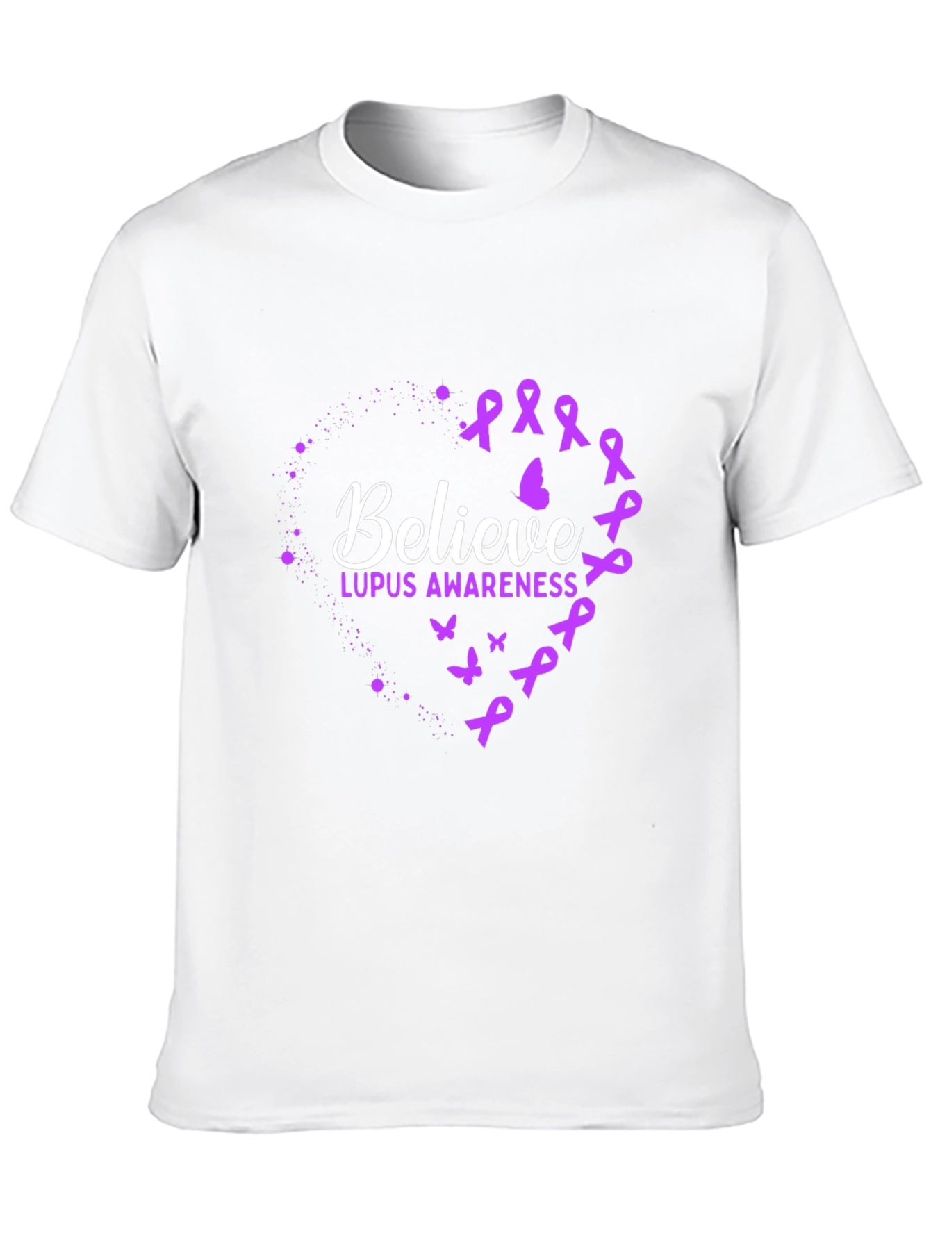 Black Believe Lupus Awareness T-Shirt - Unisex view 10