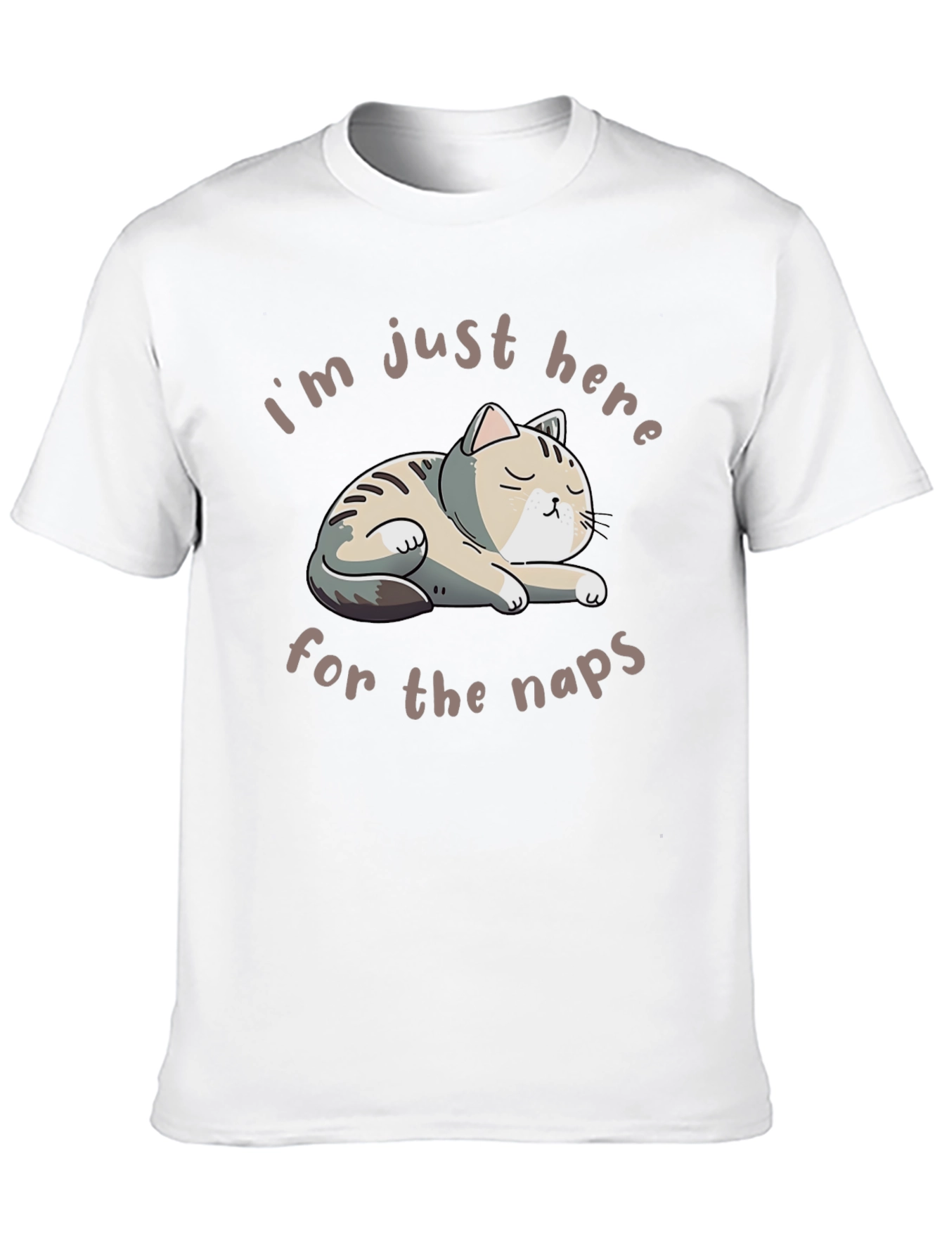 Black Funny Cat Naps T-Shirt - Relaxed Fit view 10