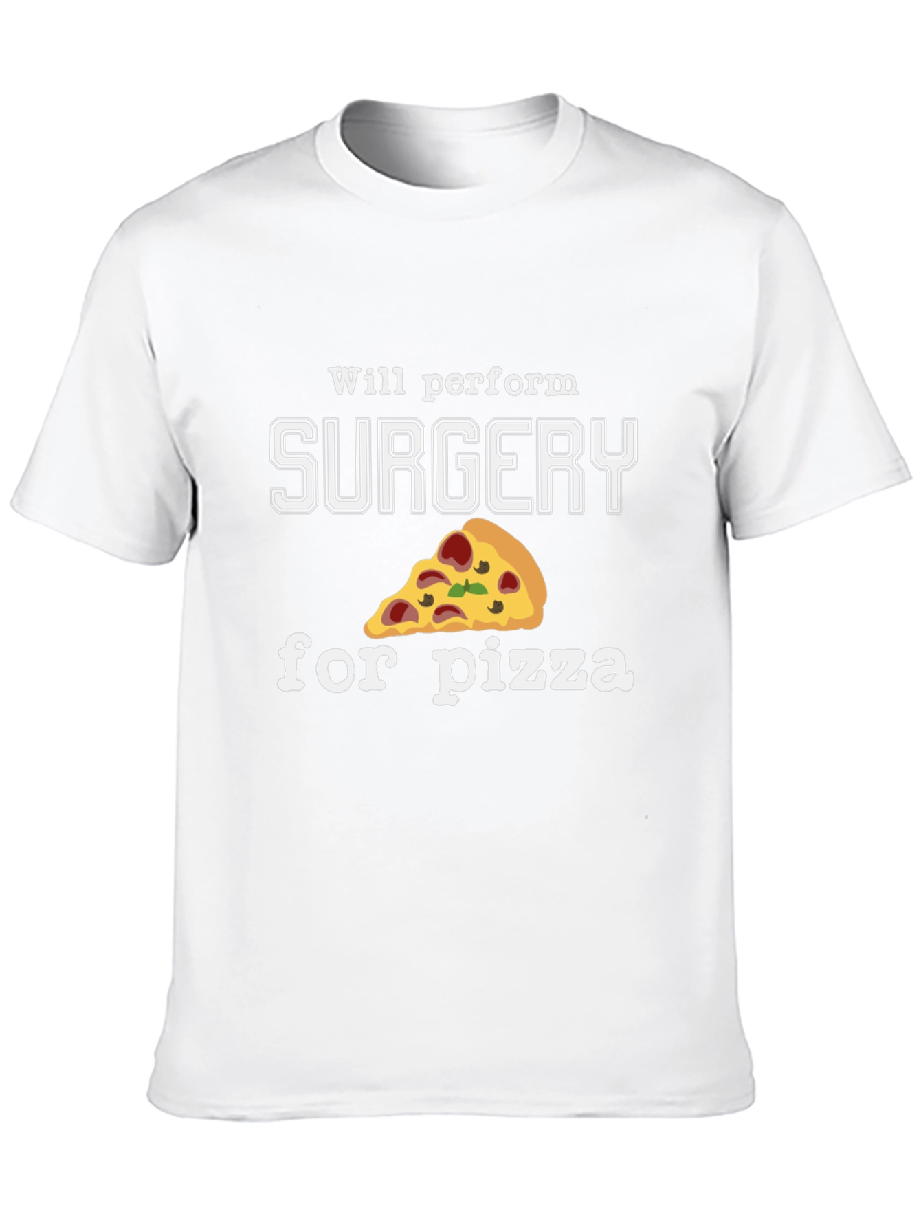 Black Funny Will Perform Surgery For Pizza Black T-Shirt view 10