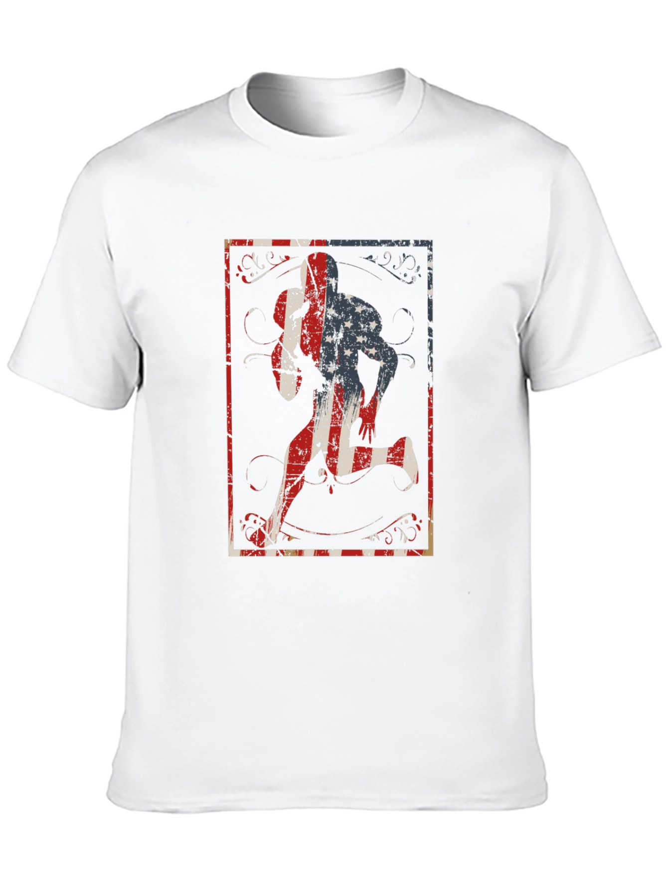 Black American Football Player Graphic Tee view 10