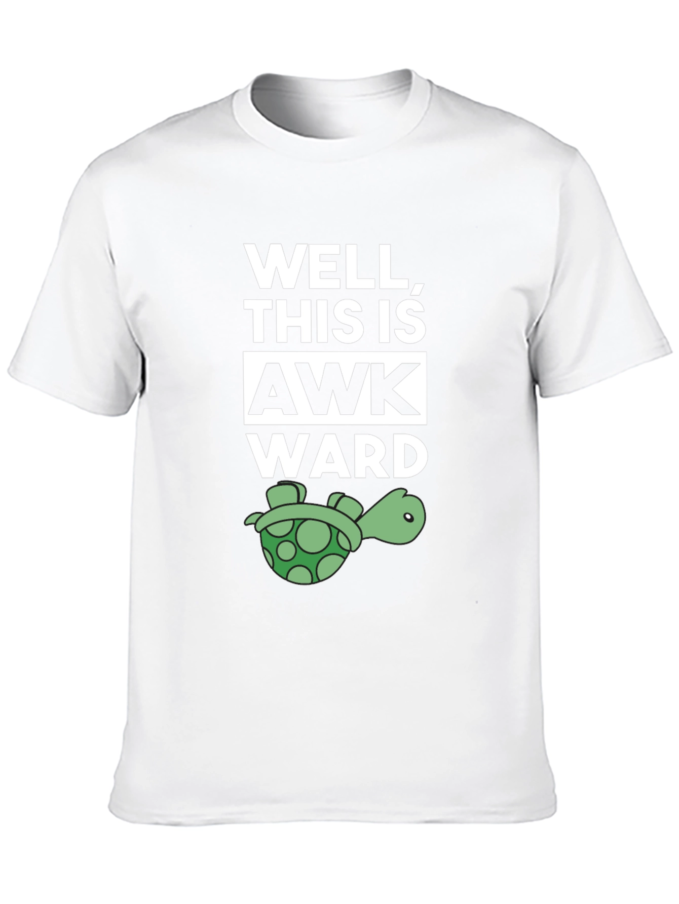 Black Well, This is Awkward Turtle T-Shirt view 10