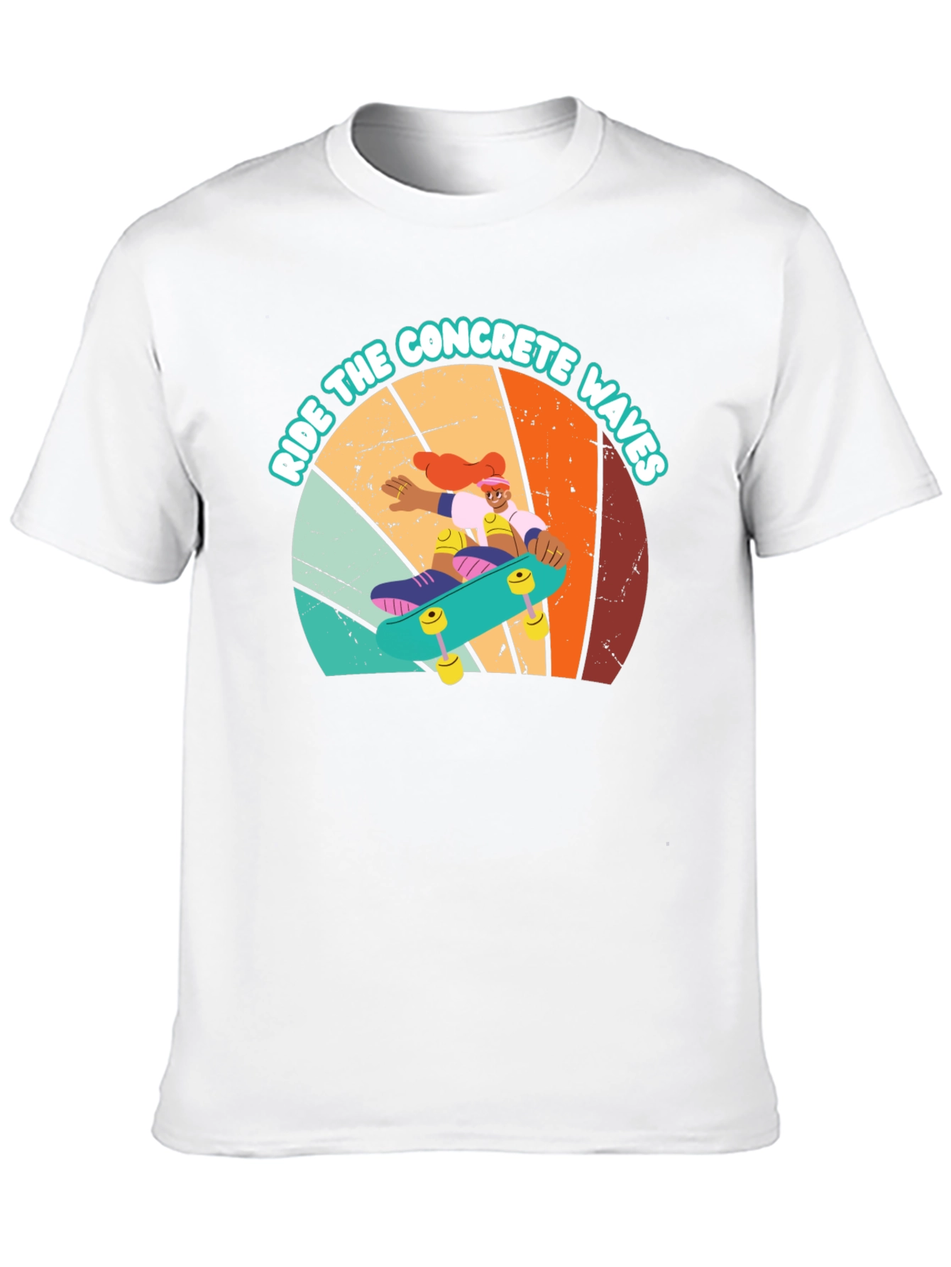 Black Ride Concrete Waves Black Graphic Tee view 10