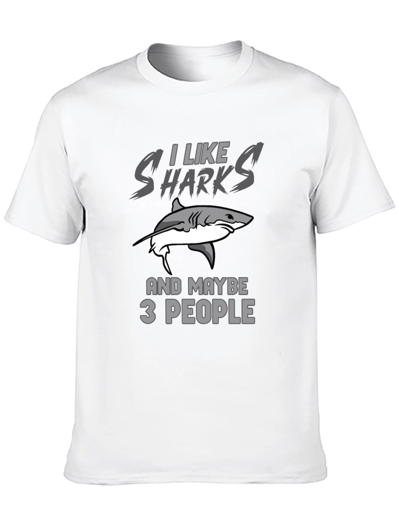 Black I Like Sharks T-Shirt Funny Shark Lover Gift view 10