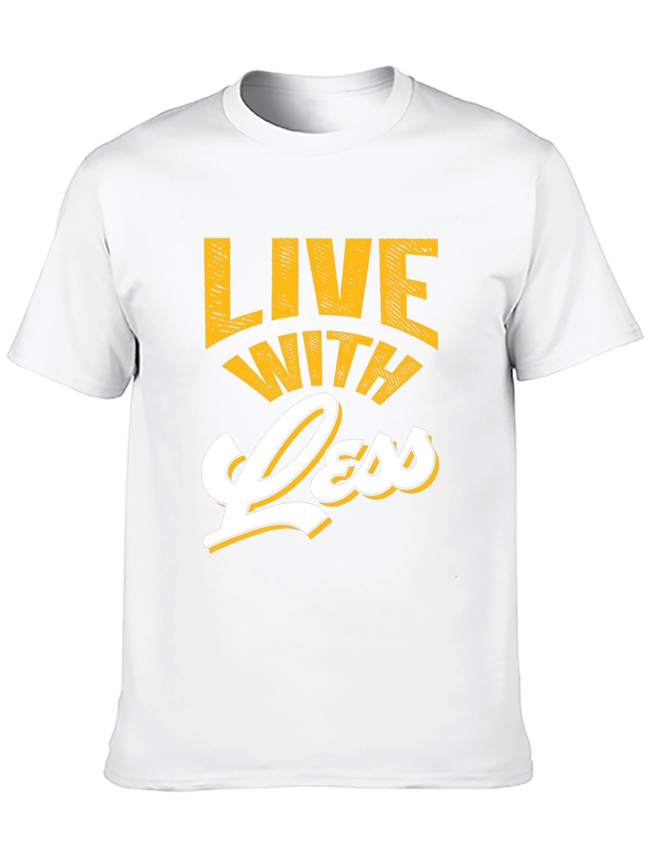 Black Live With Less Graphic Tee view 10