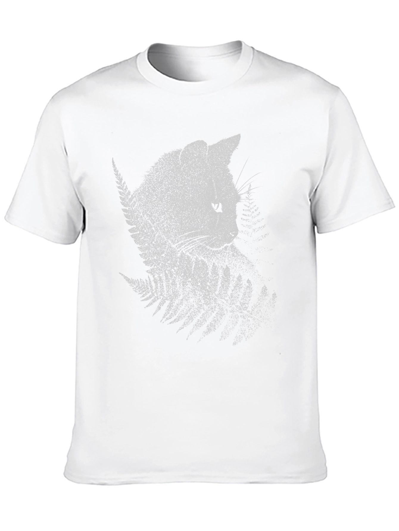 Black Nature Cat Graphic Tee - Black Crewneck view 10