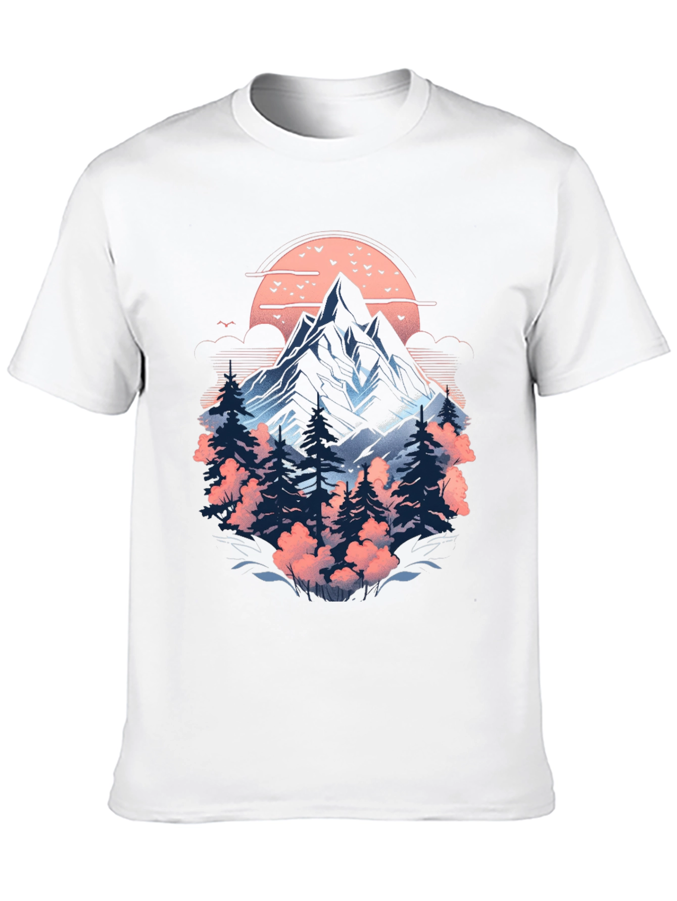 Black Nature Inspired Graphic T-Shirt view 10